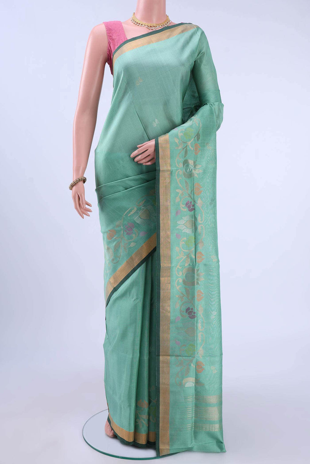 Light Green Uppada Silk Saree