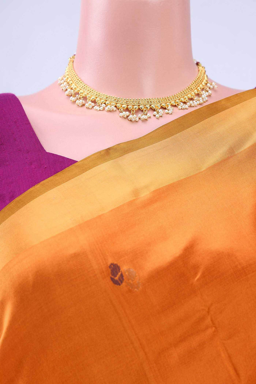 Orange Uppada Silk Saree