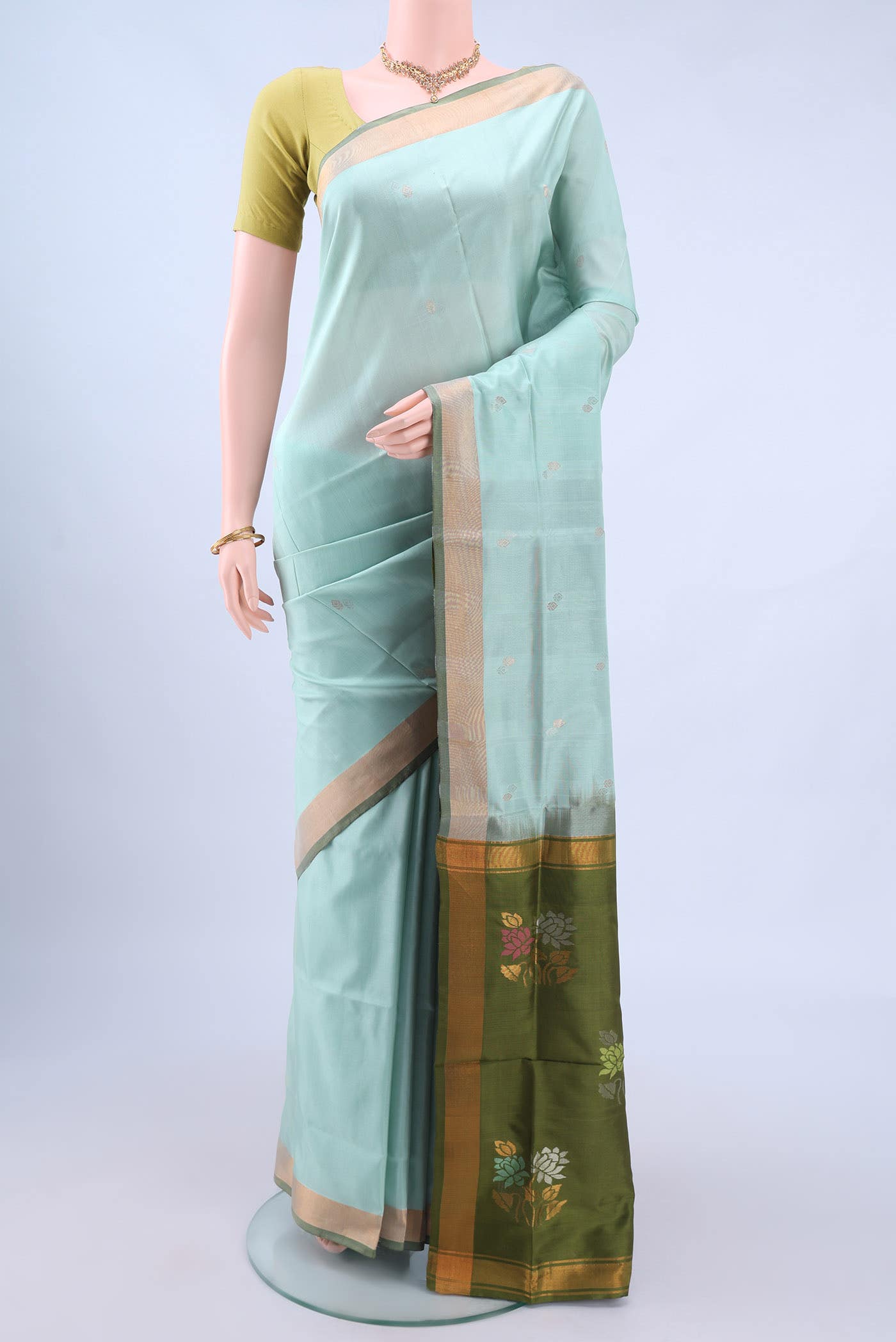 Mint Green Uppada Silk Saree
