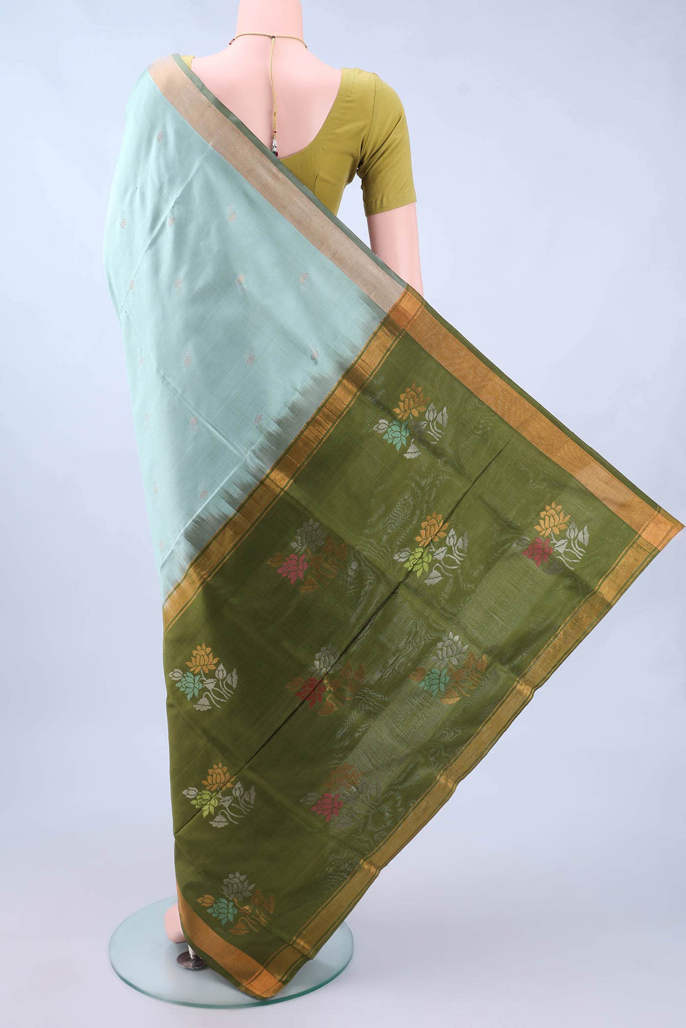 Mint Green Uppada Silk Saree
