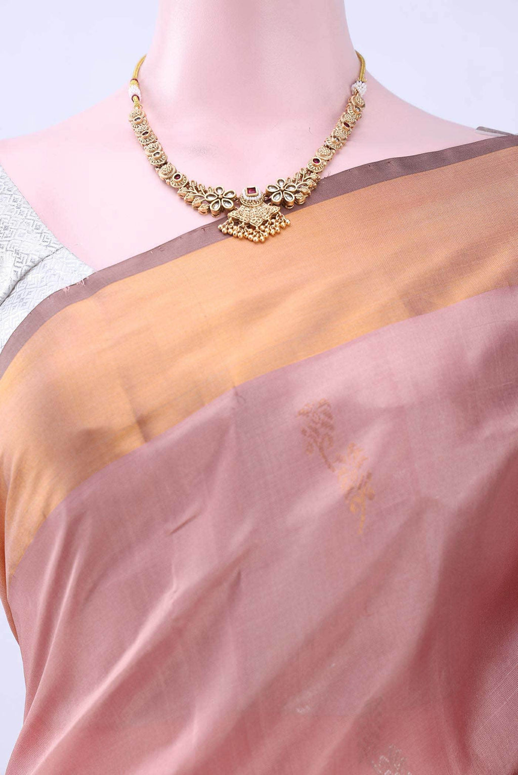 Peach Uppada Silk Saree