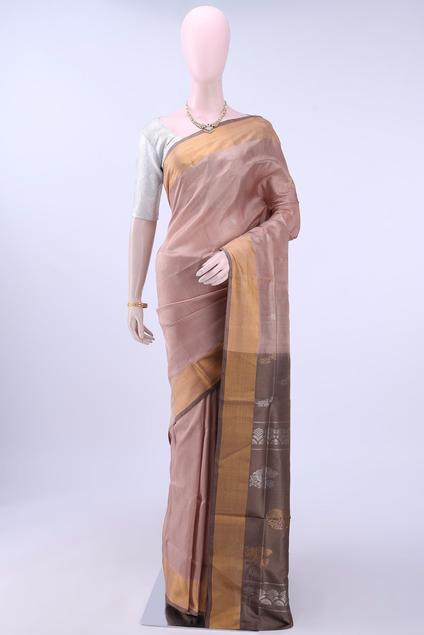 Peach Uppada Silk Saree