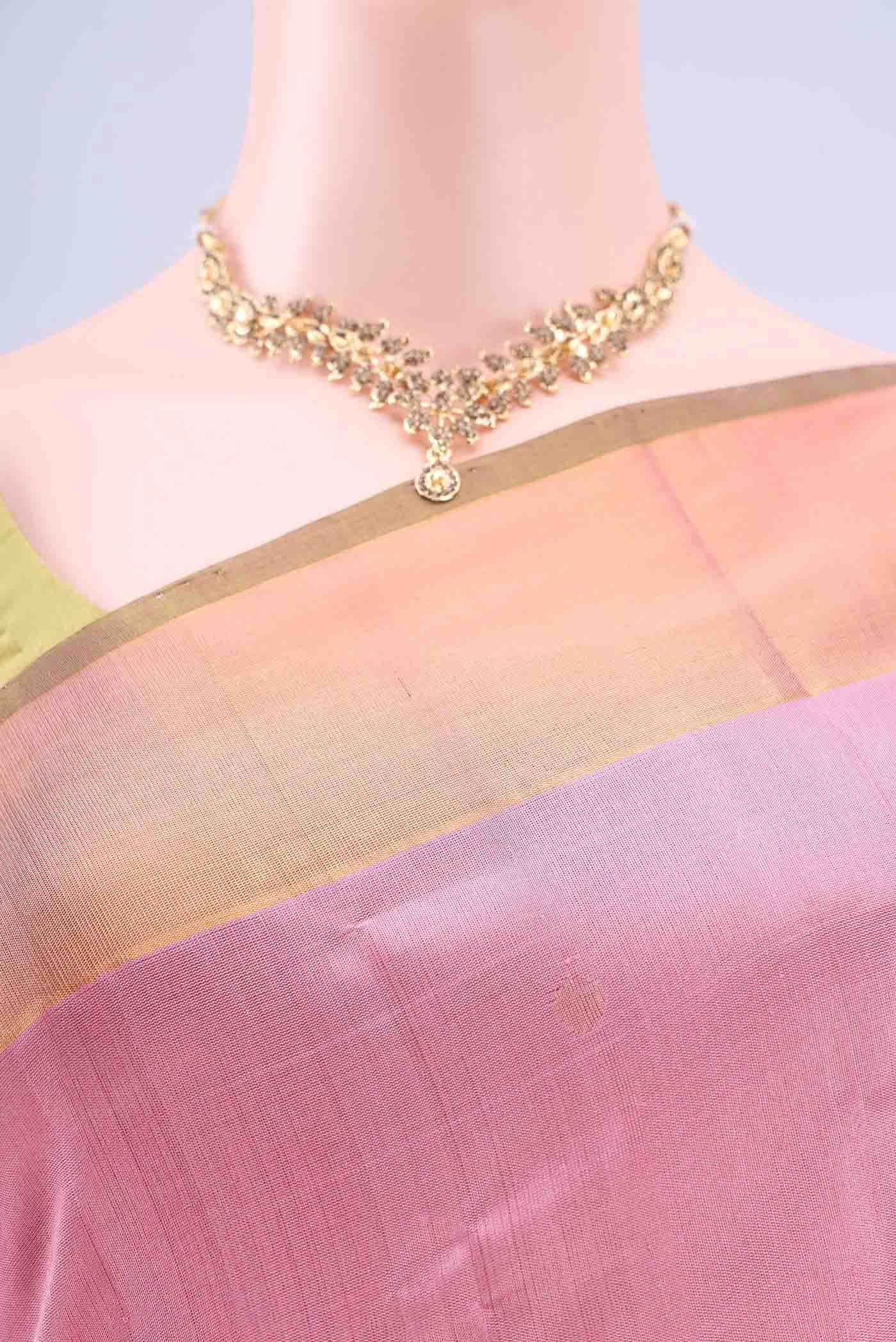 Rose pink Uppada Silk Saree