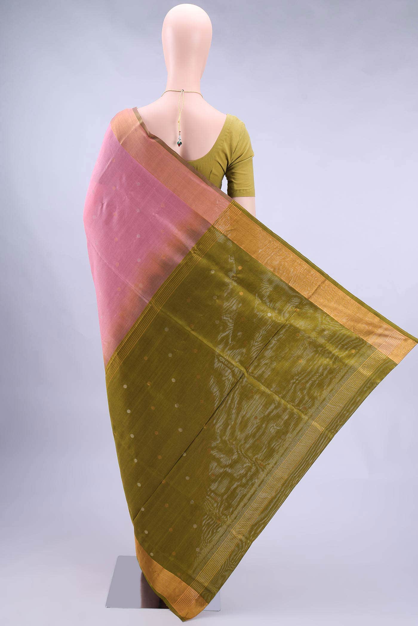 Rose pink Uppada Silk Saree