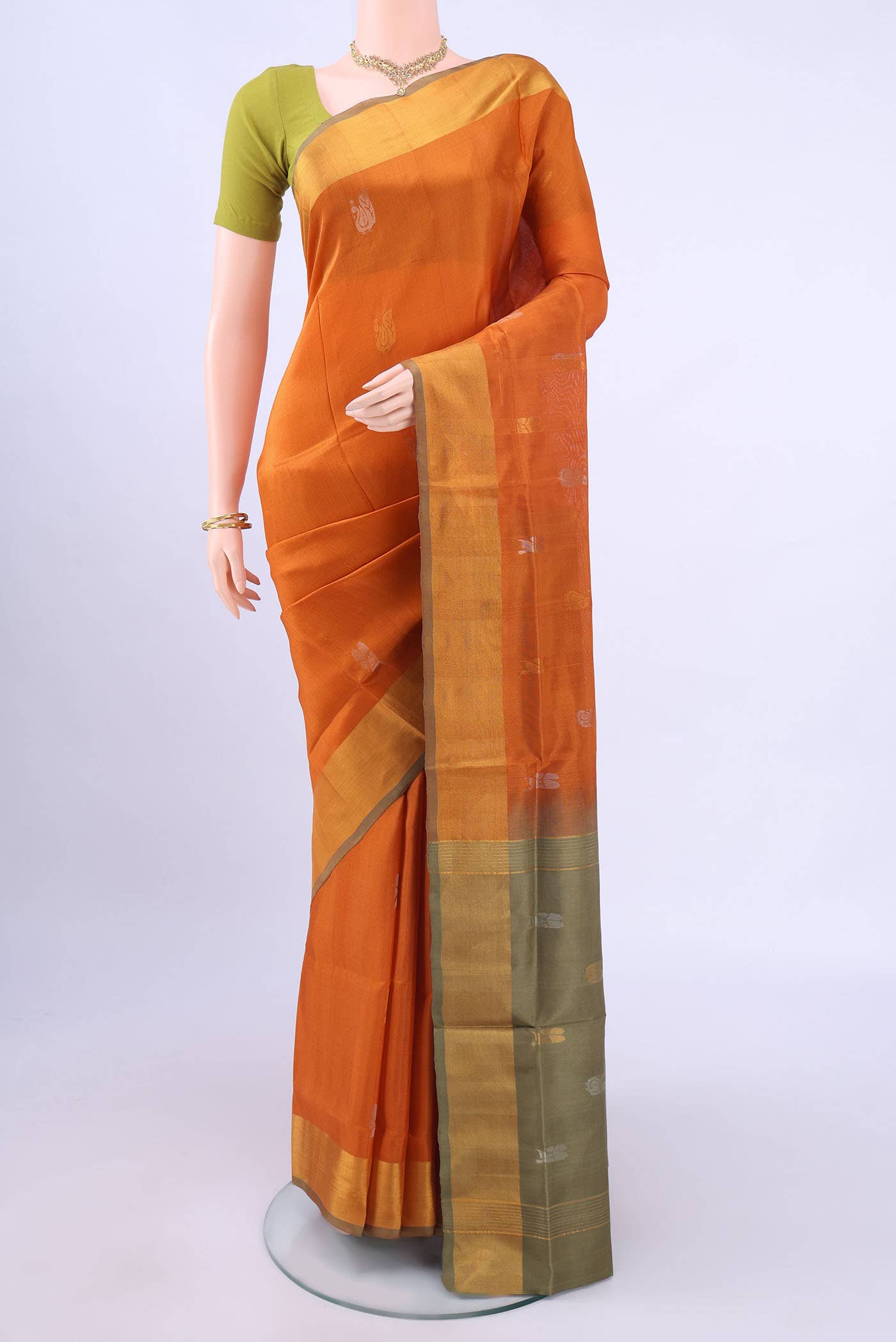 Orange Uppada Silk Saree