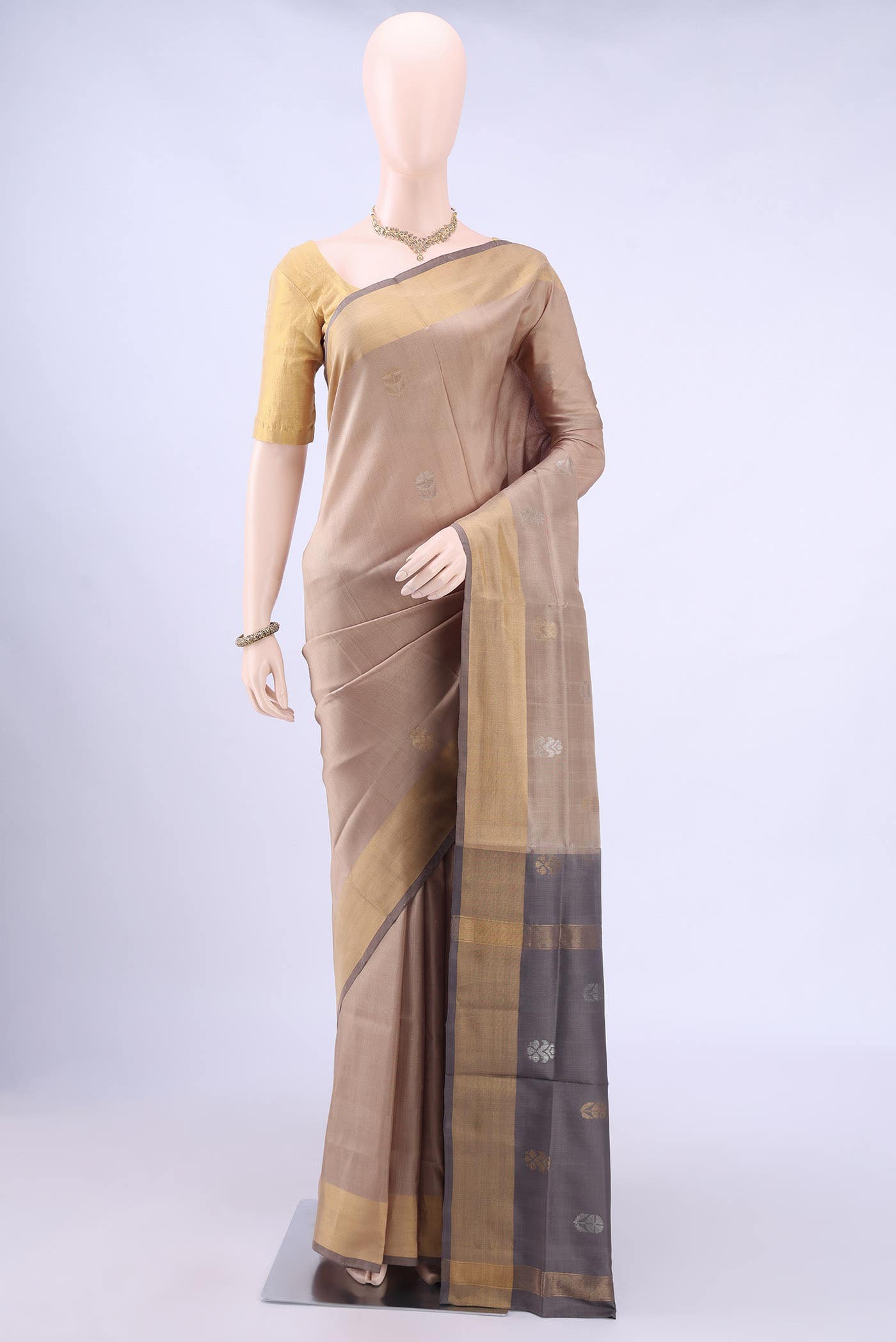 Beige Uppada Silk Saree
