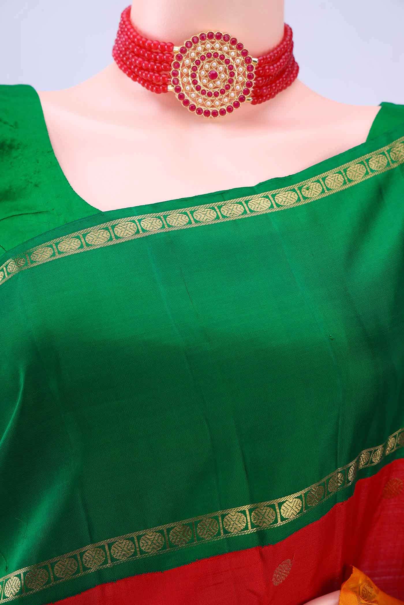 Pure Silk Pure Zari Red Kanchipuram Saree