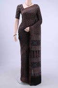 Black Chanderi Silk Cotton Saree