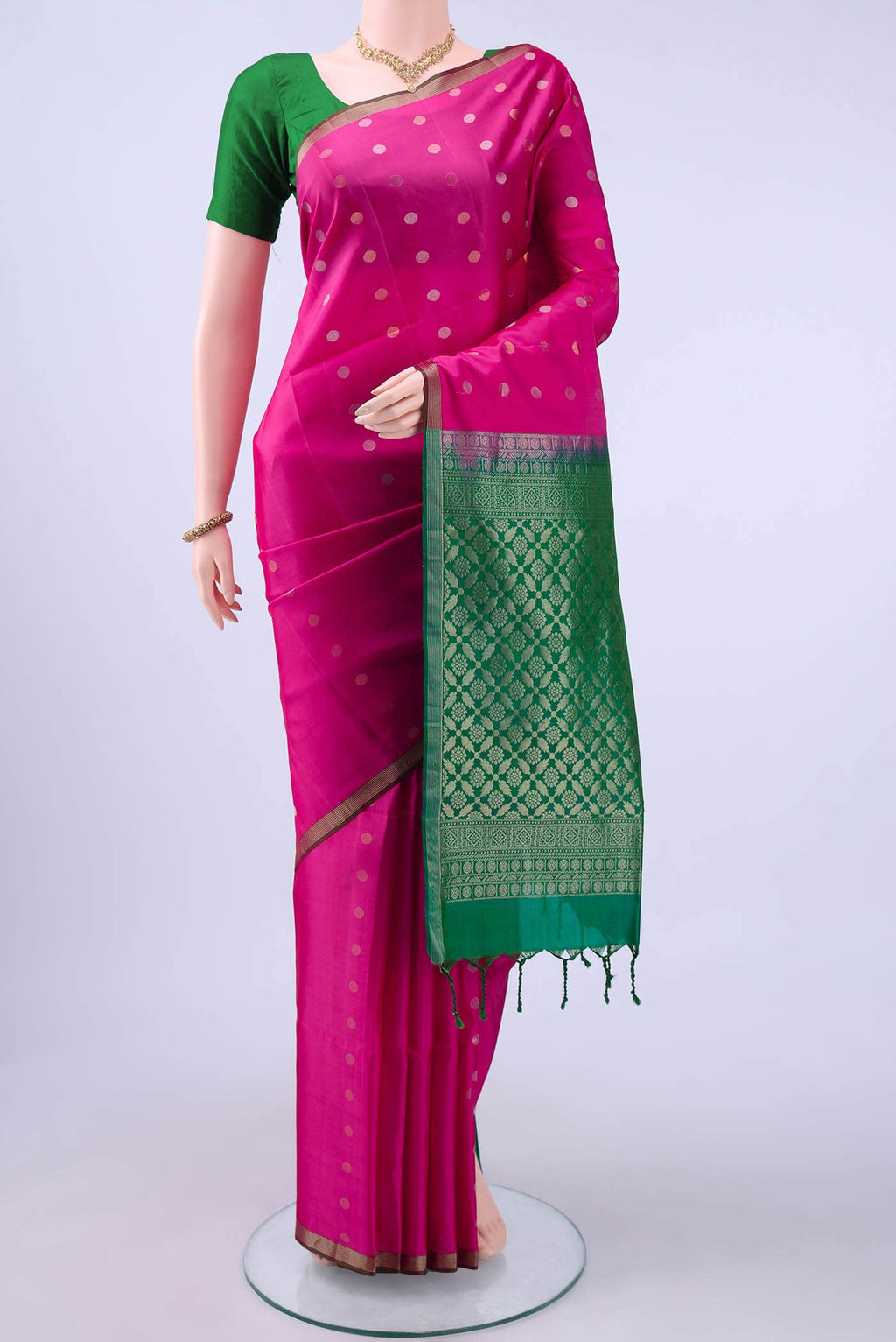 Rani Pink Soft Silk Saree