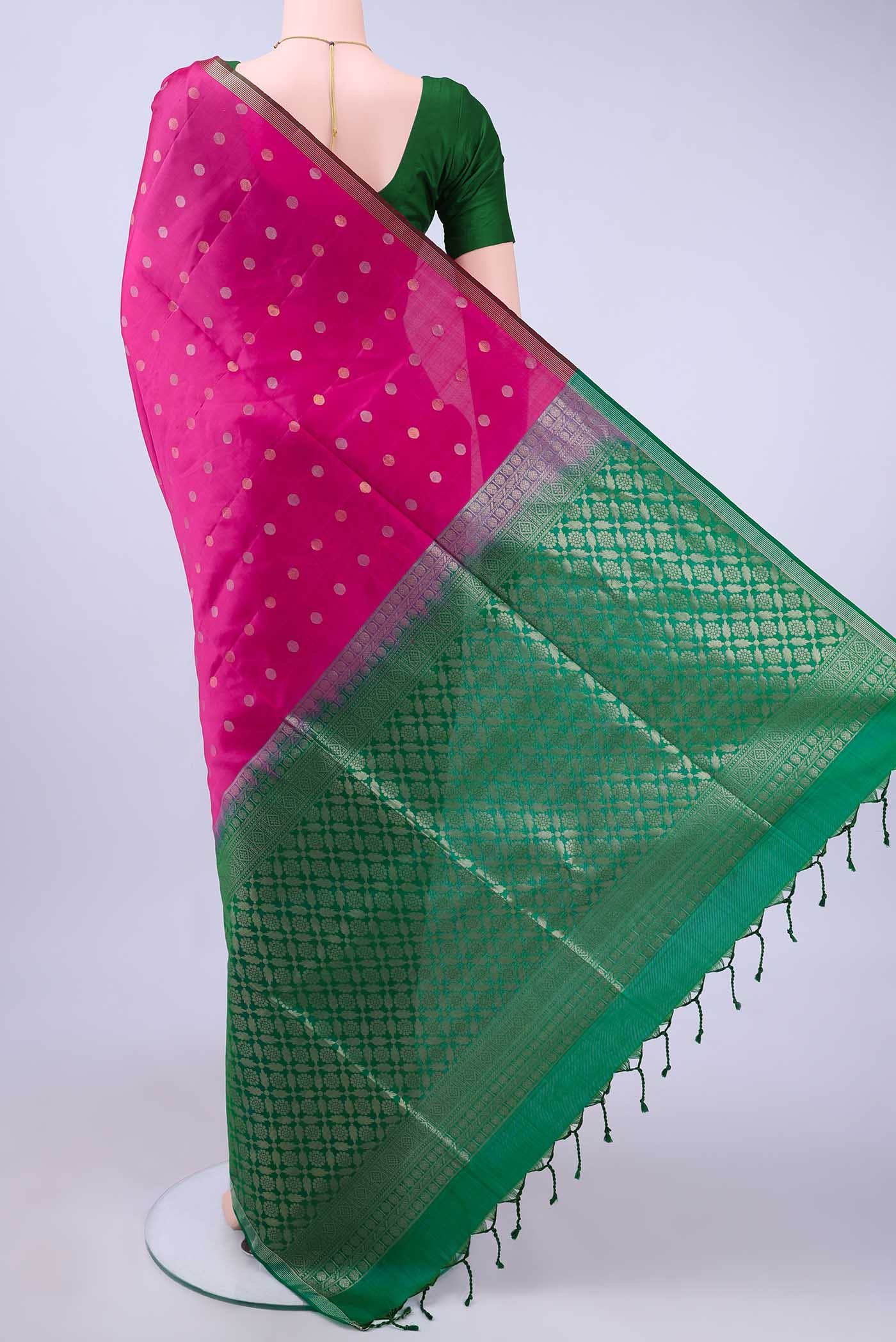 Rani Pink Soft Silk Saree