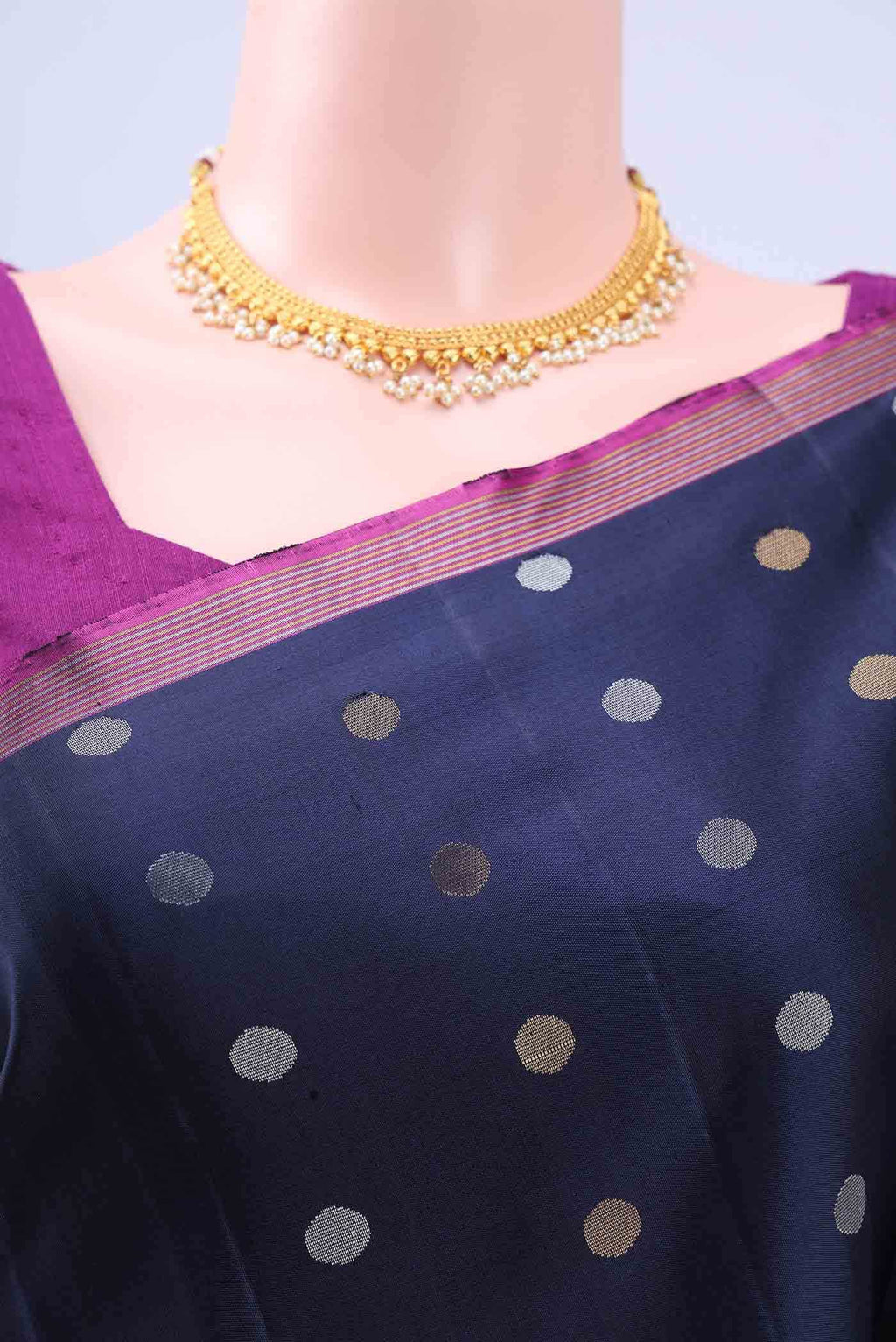 Navy Blue Soft Silk Saree