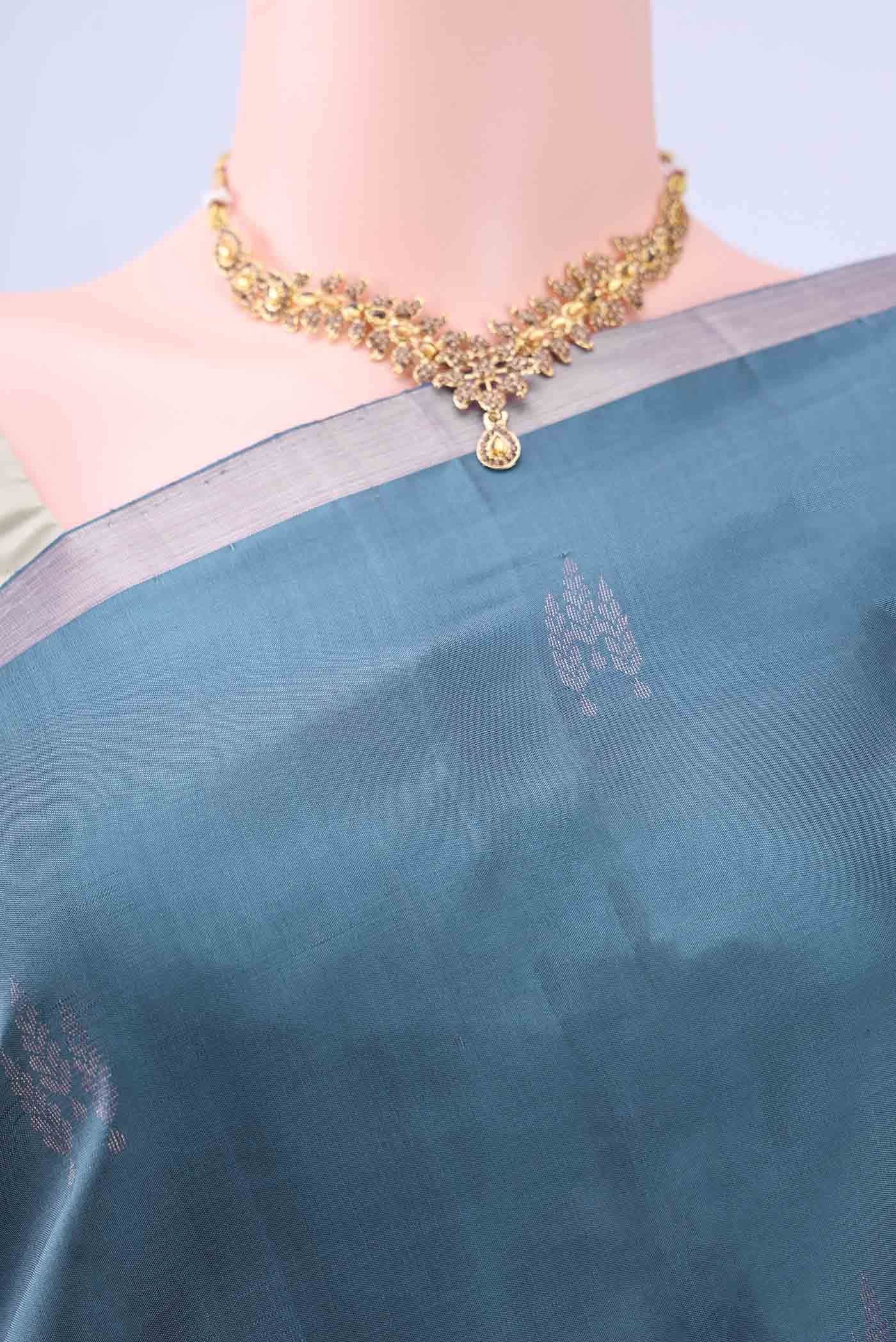 Davys Grey Soft Silk Saree