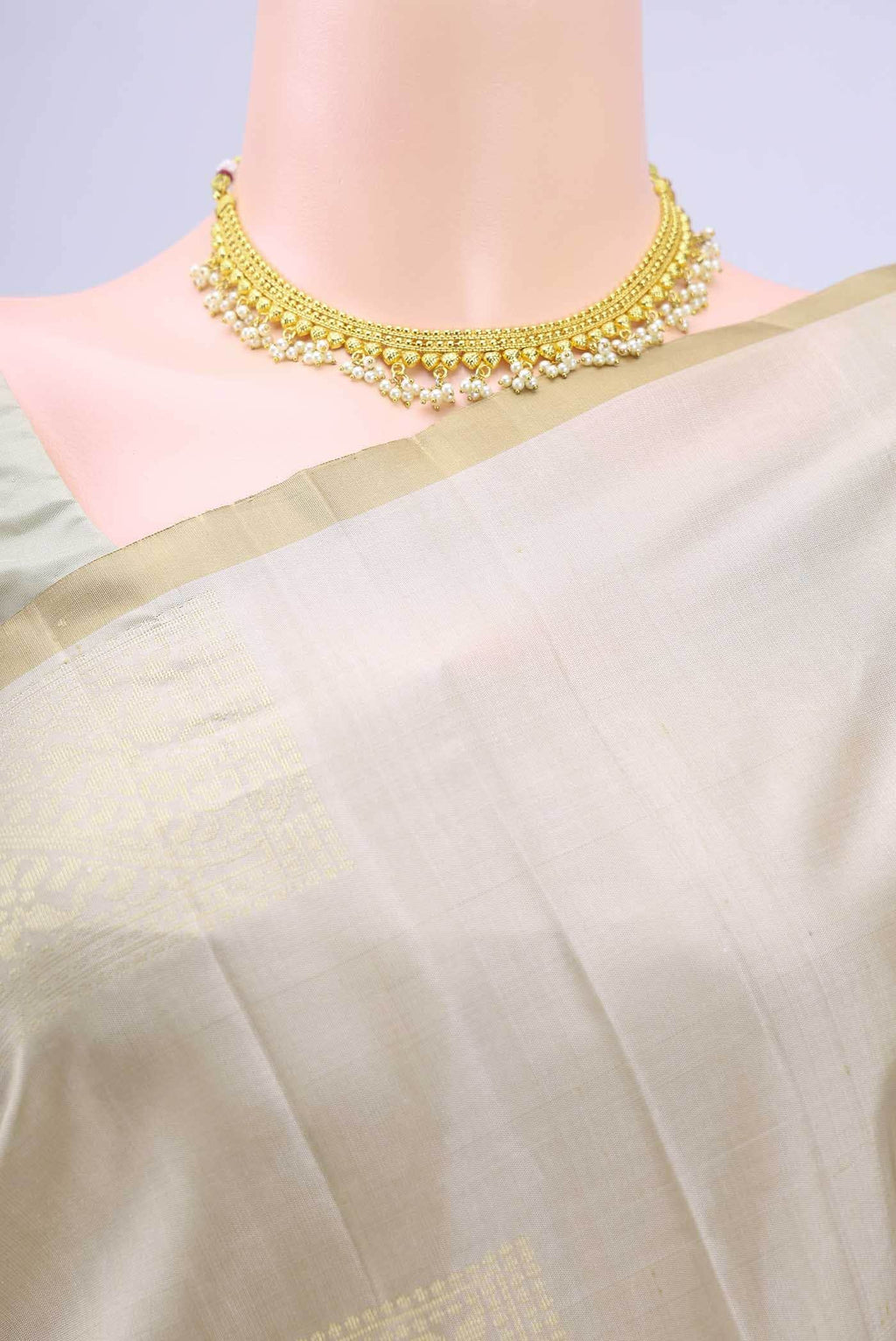 Beige Soft Silk Saree