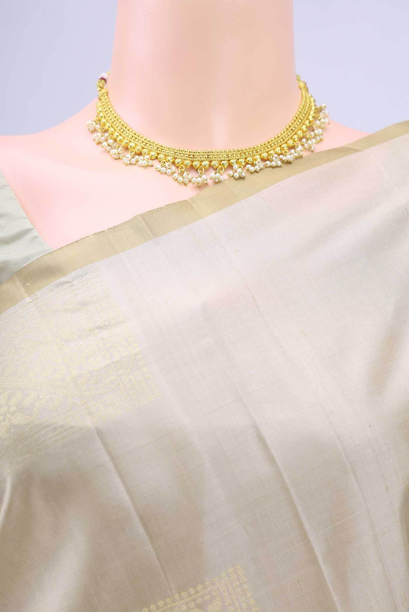 Beige Soft Silk Saree