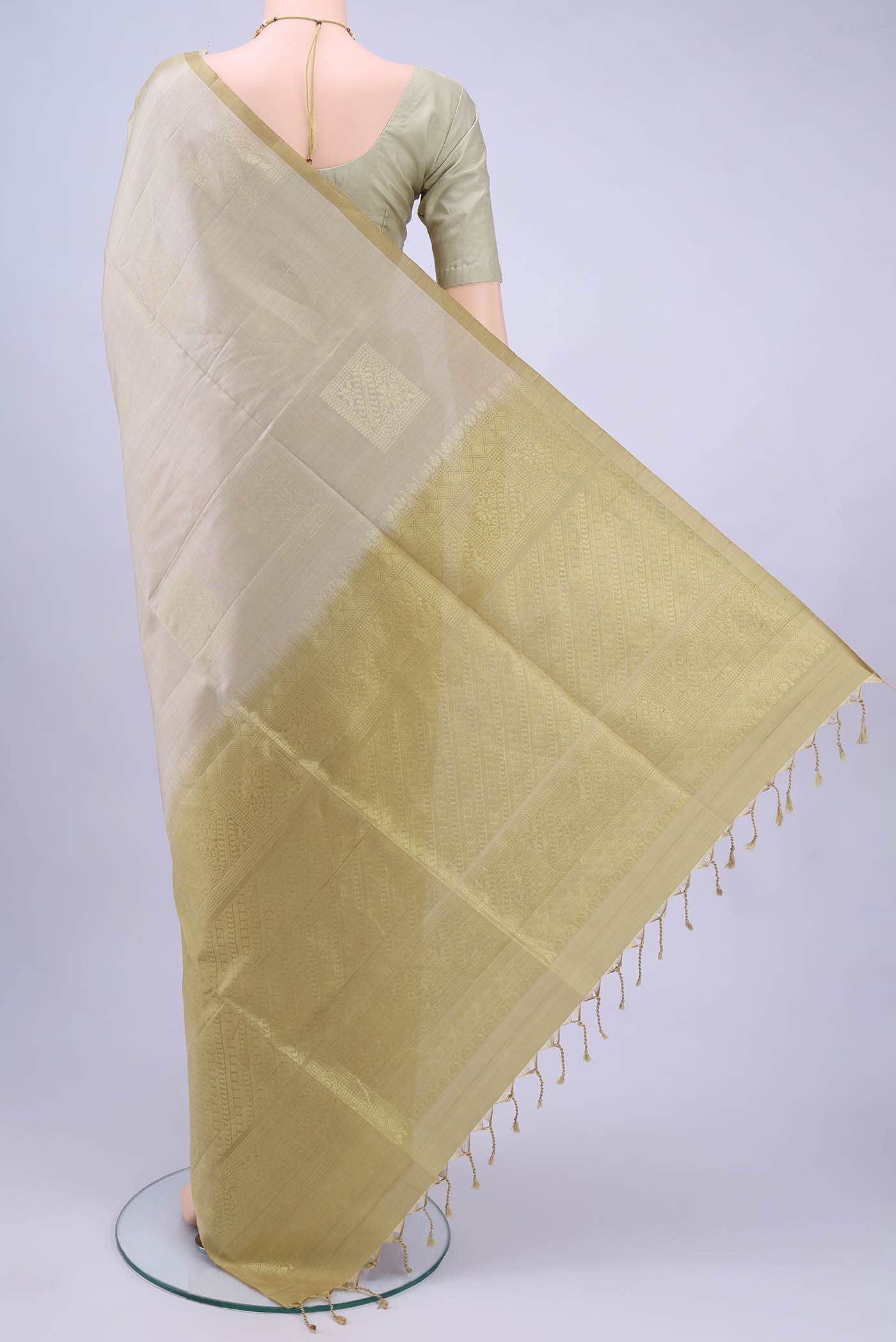 Beige Soft Silk Saree