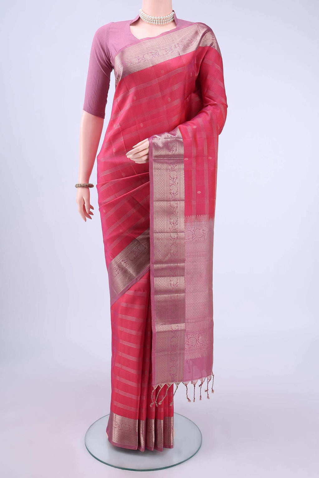 Imperial Pink Soft Silk Saree