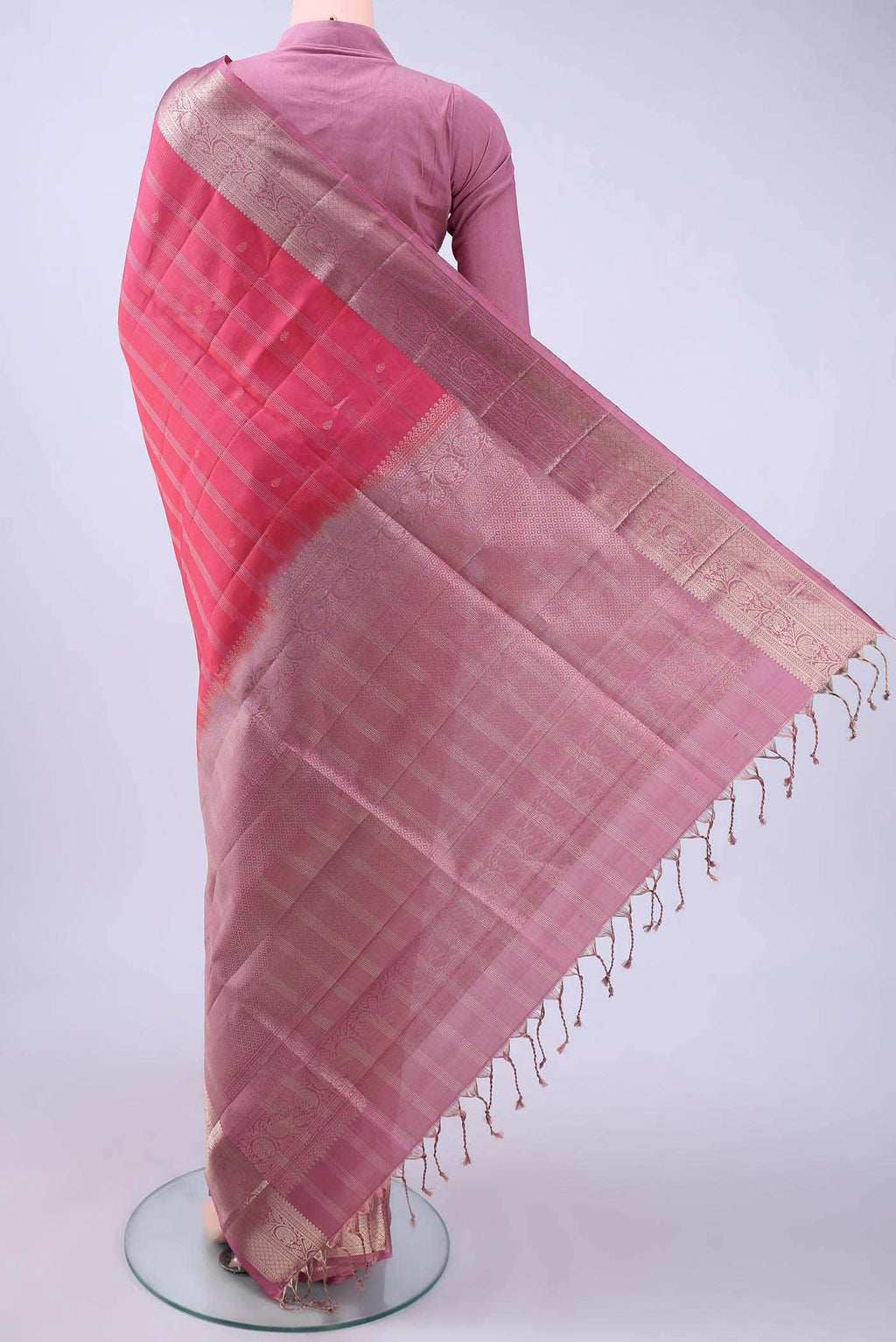 Imperial Pink Soft Silk Saree