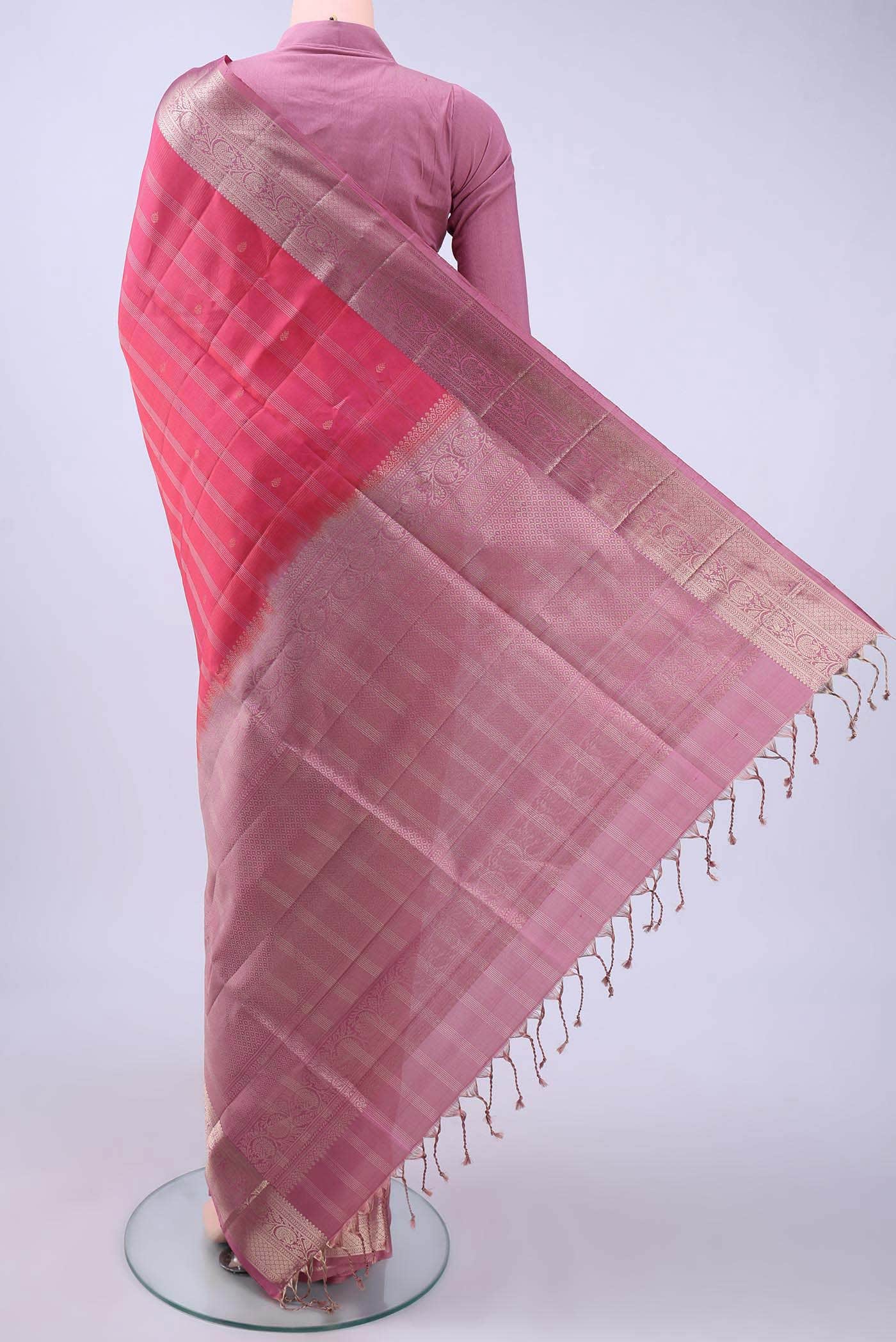 Imperial Pink Soft Silk Saree