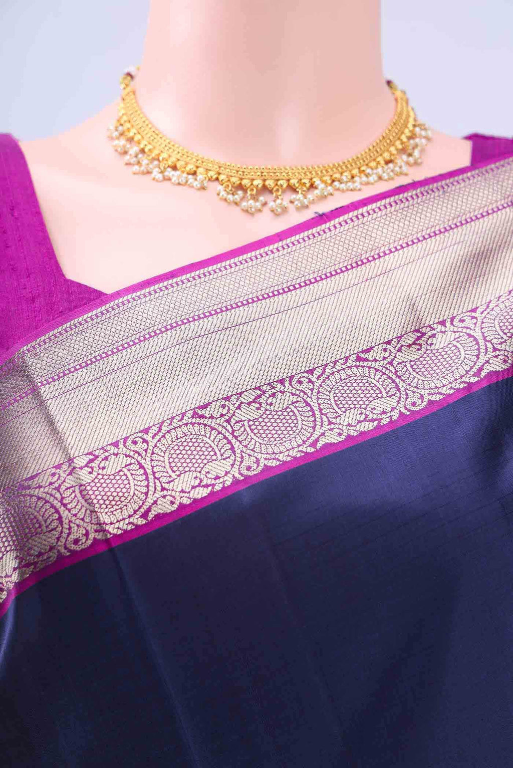 Navy Blue Soft Silk Saree