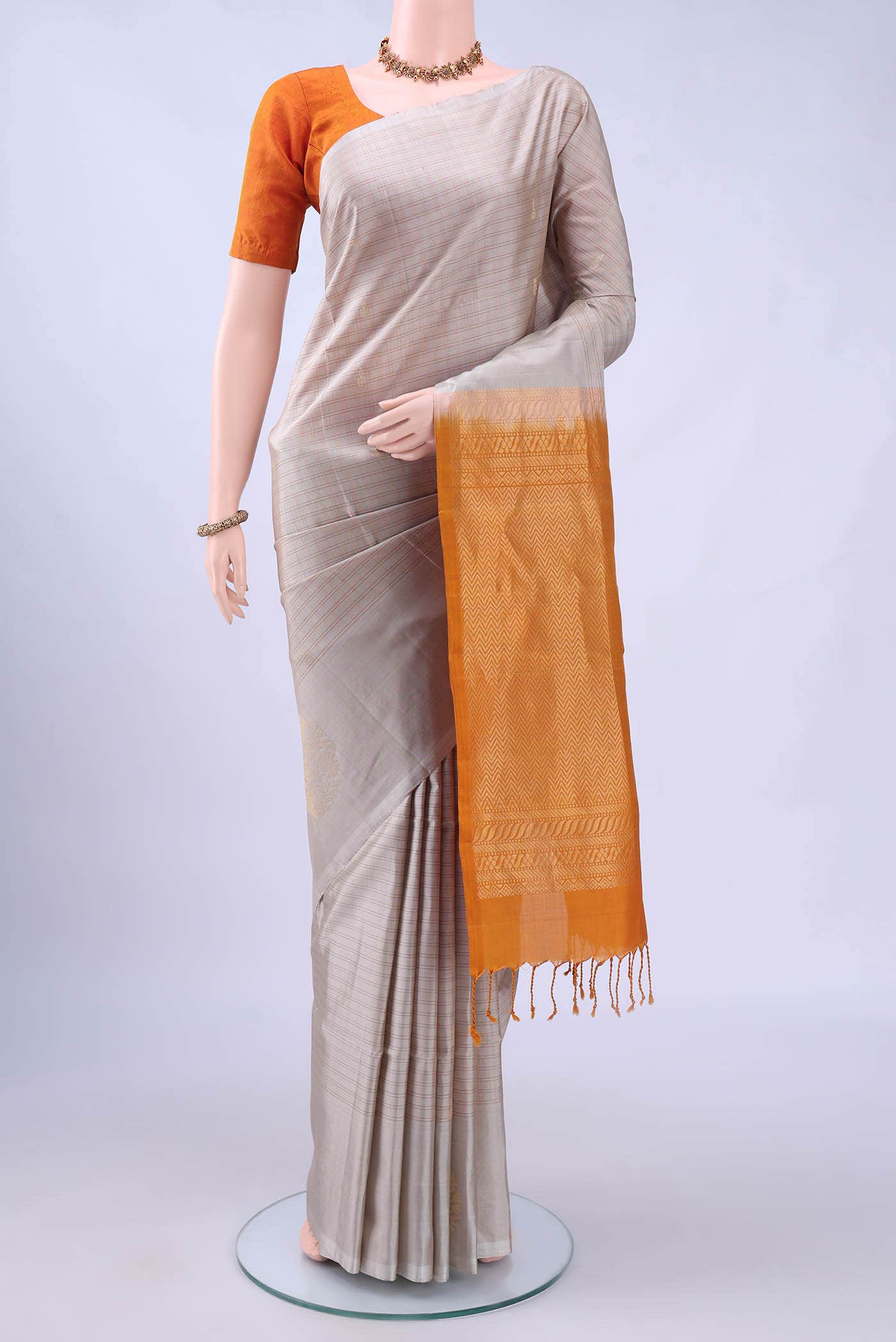 Beige Soft Silk Saree