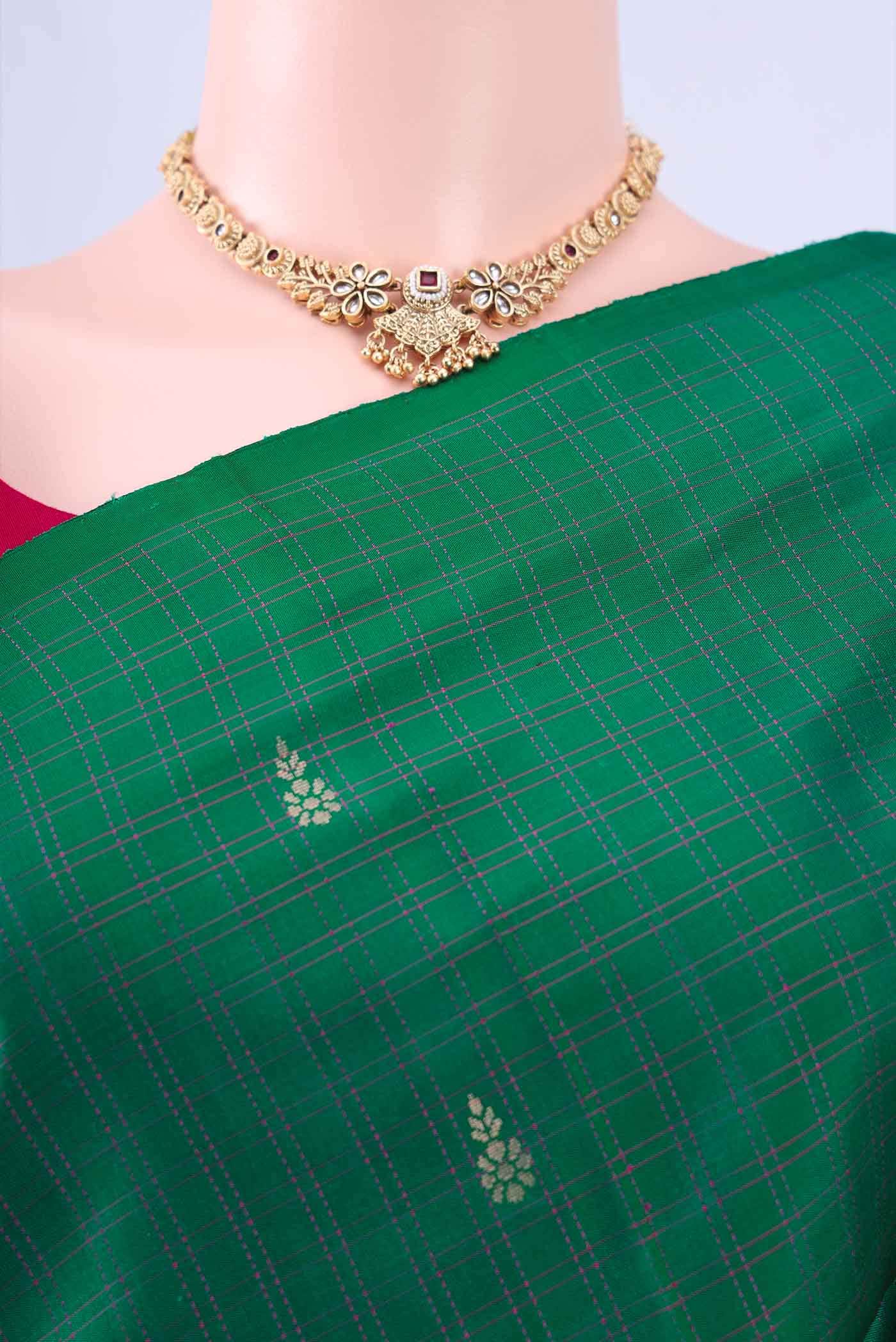 Bottle Green Soft Silk Saree