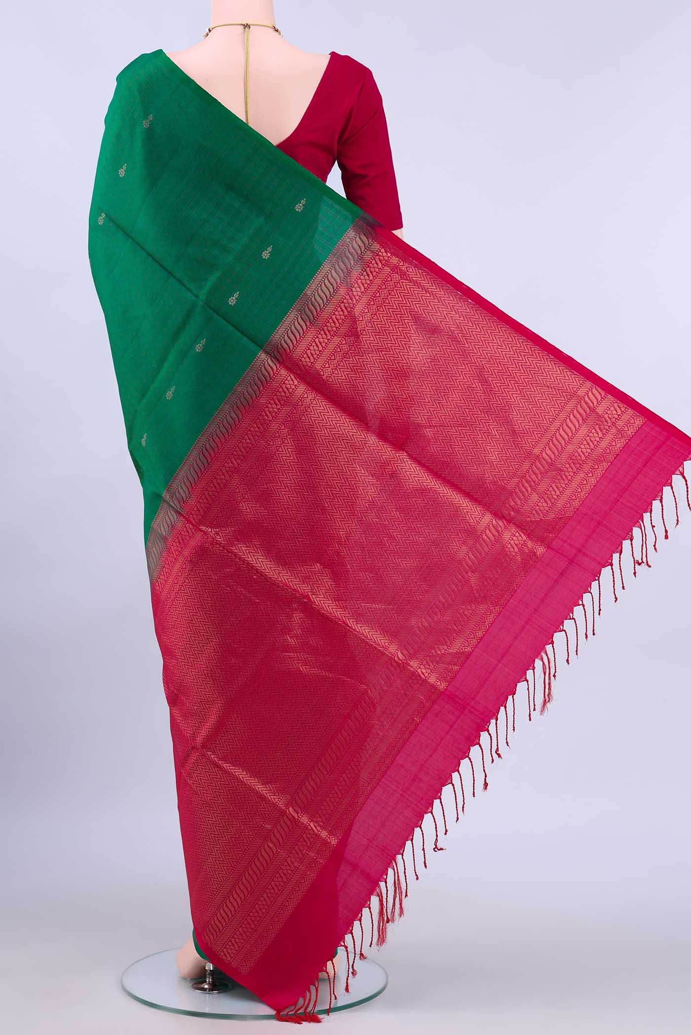 Bottle Green Soft Silk Saree