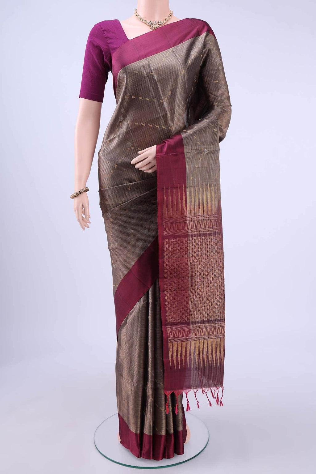 Brown Soft Silk Saree