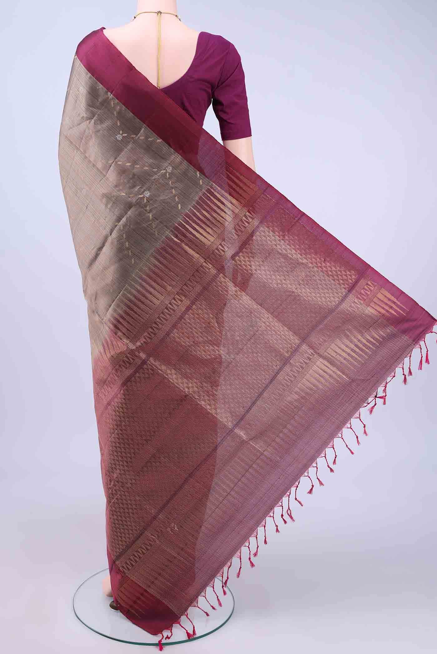Brown Soft Silk Saree
