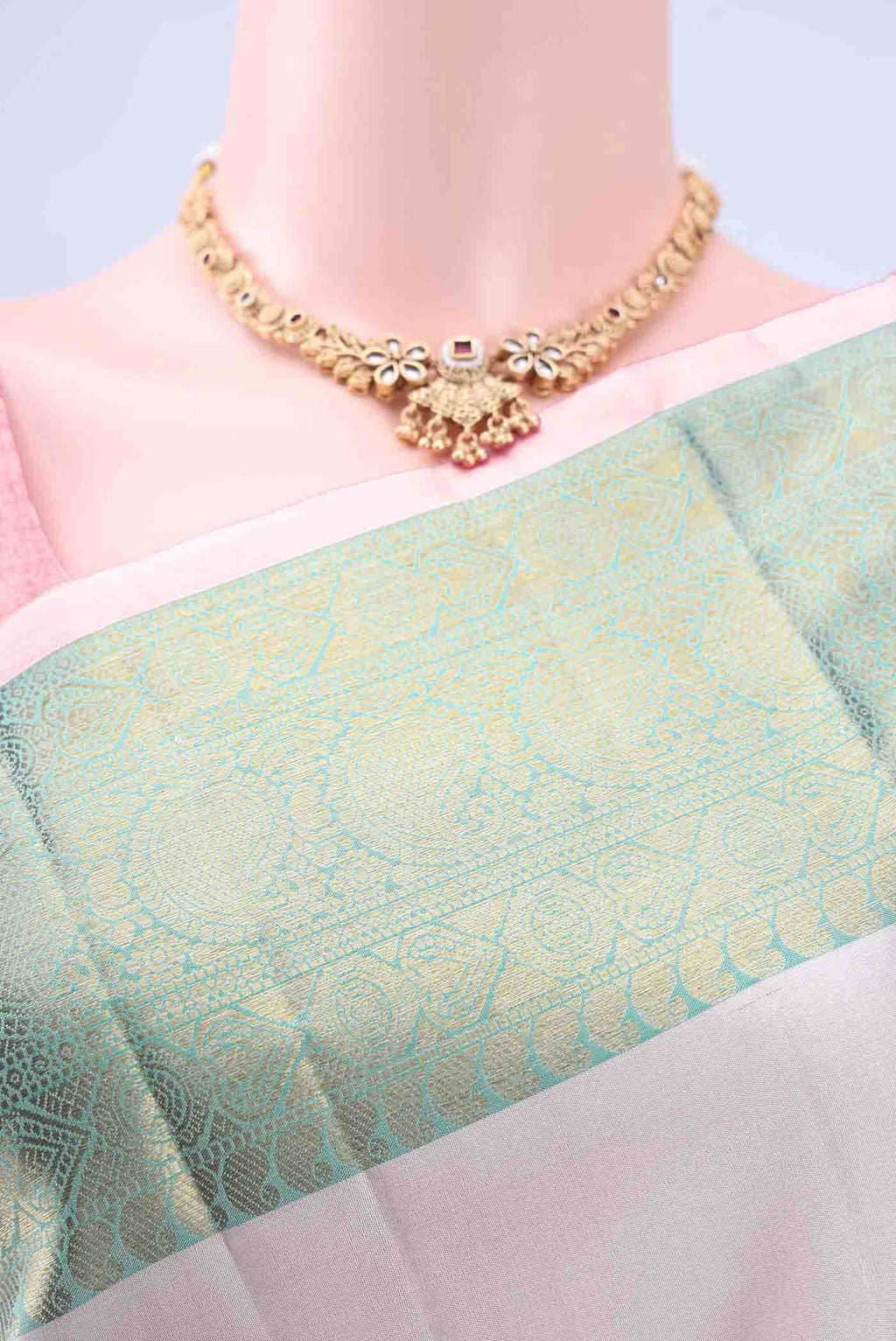 Off White Kanchipuram Saree