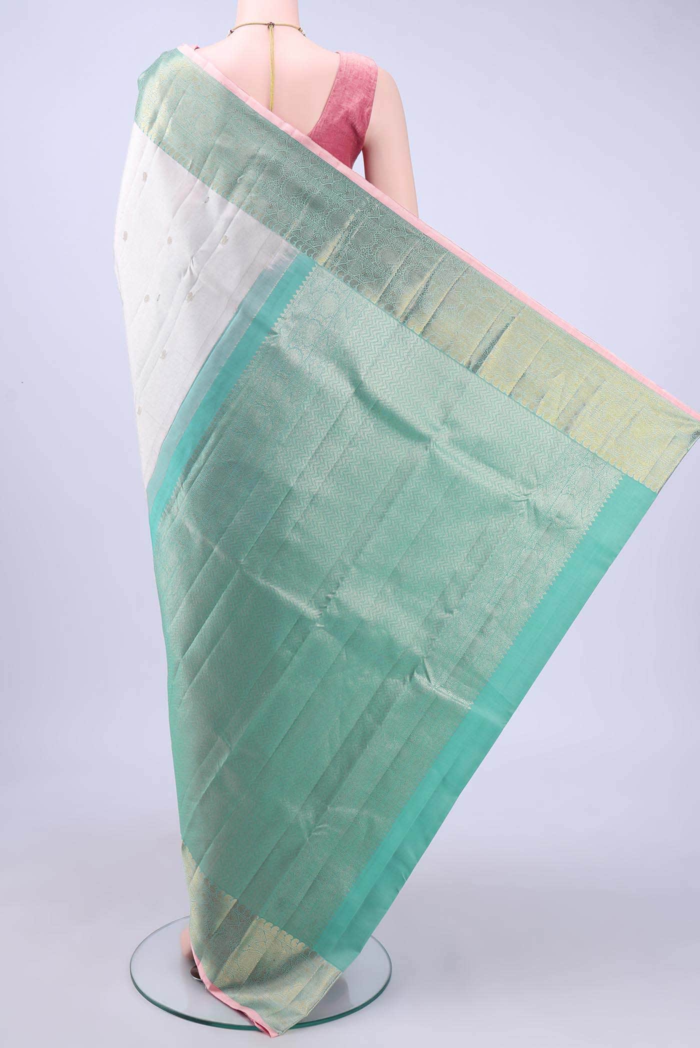 Off White Kanchipuram Saree