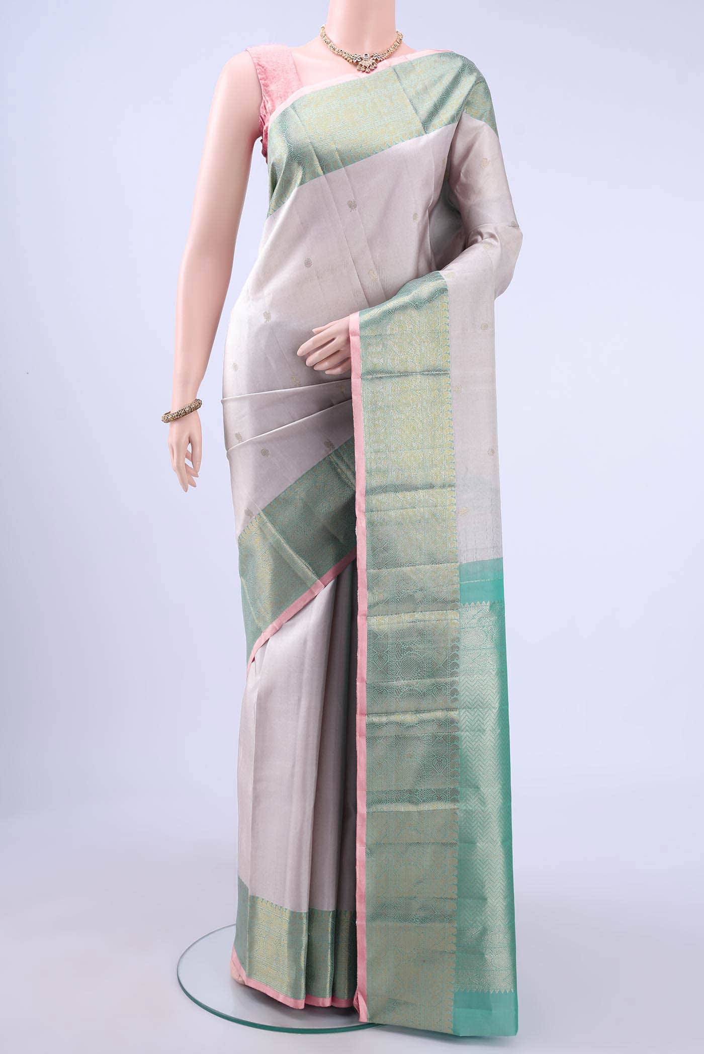 Off White Kanchipuram Saree