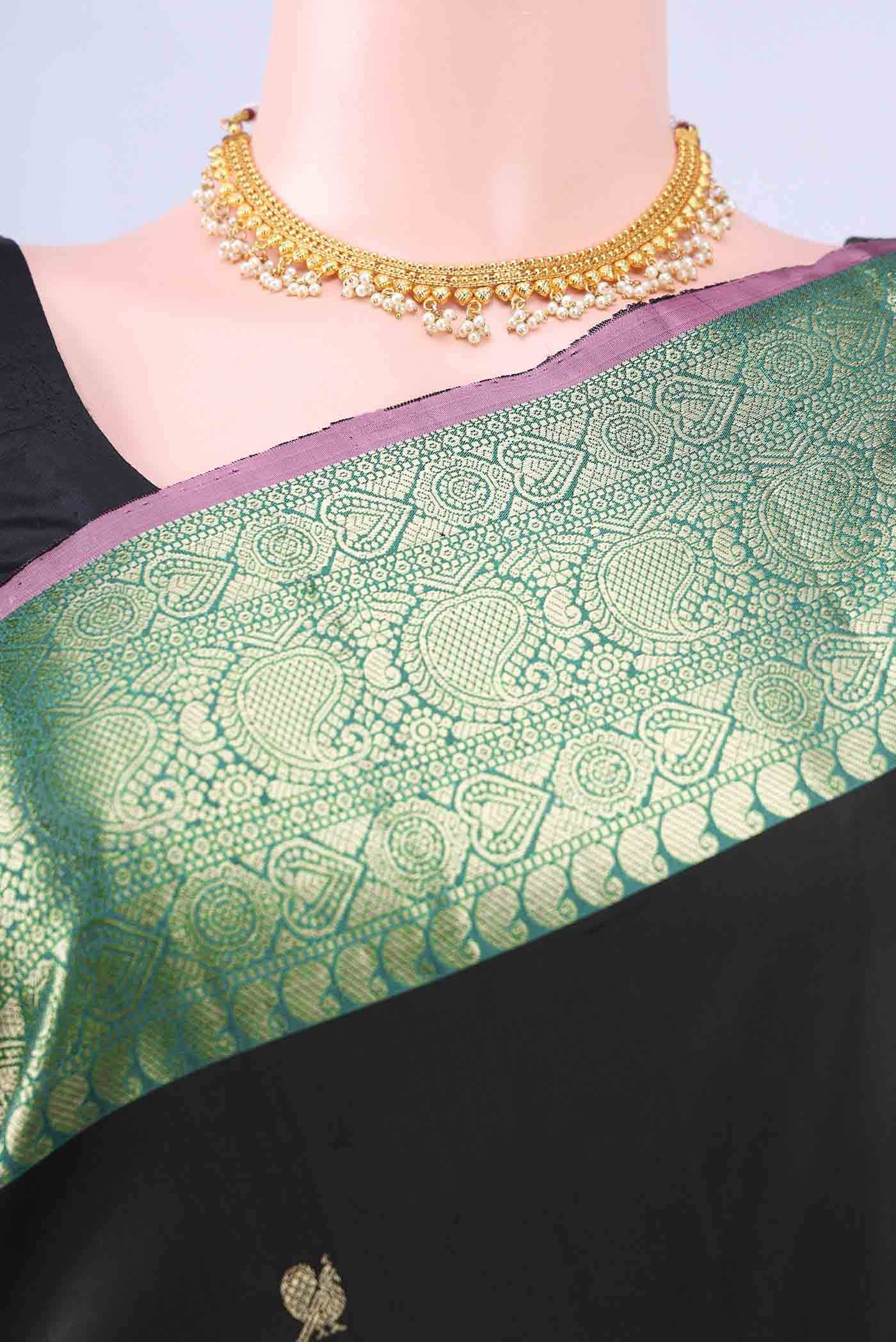 Black Kanchipuram Saree