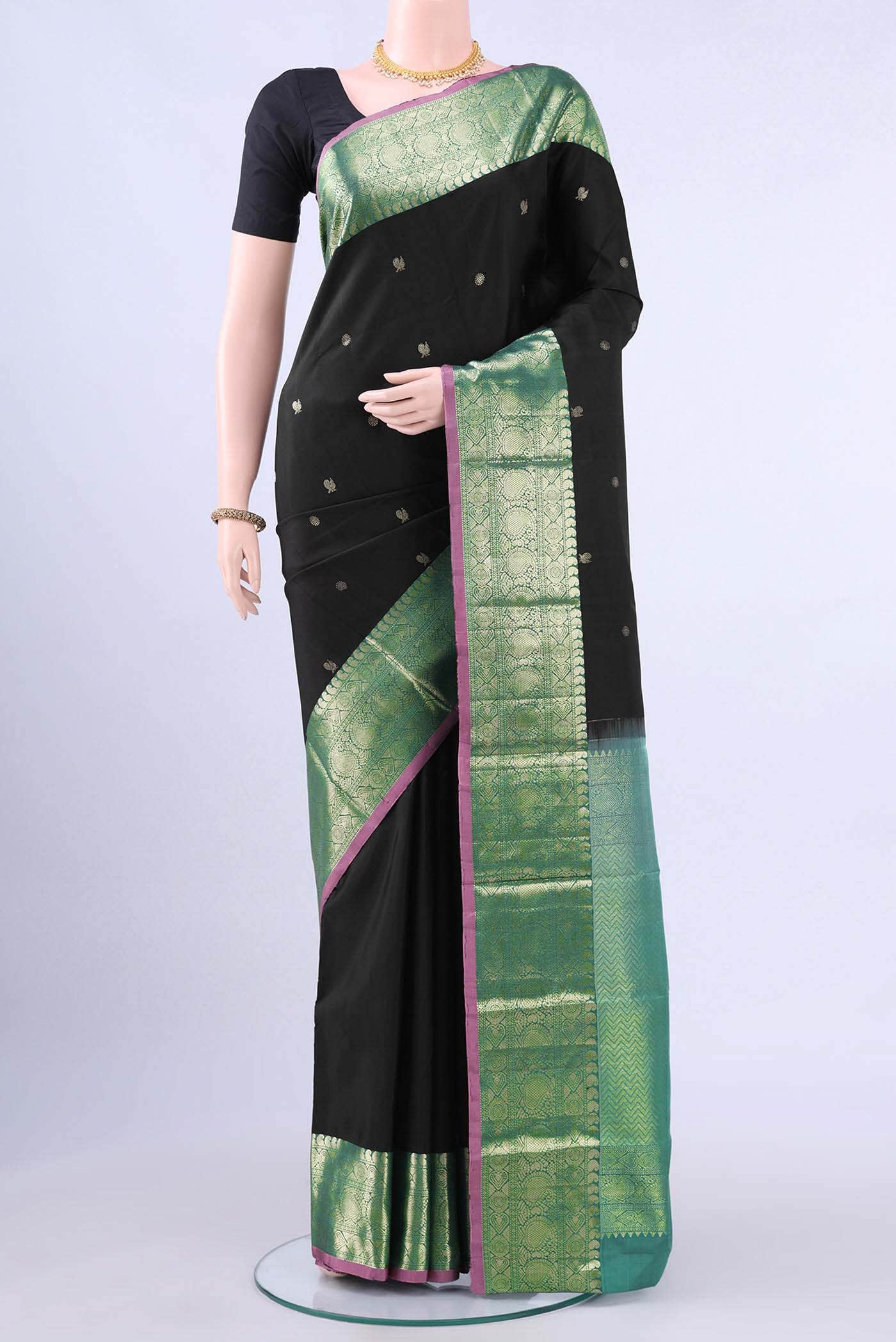 Black Kanchipuram Saree