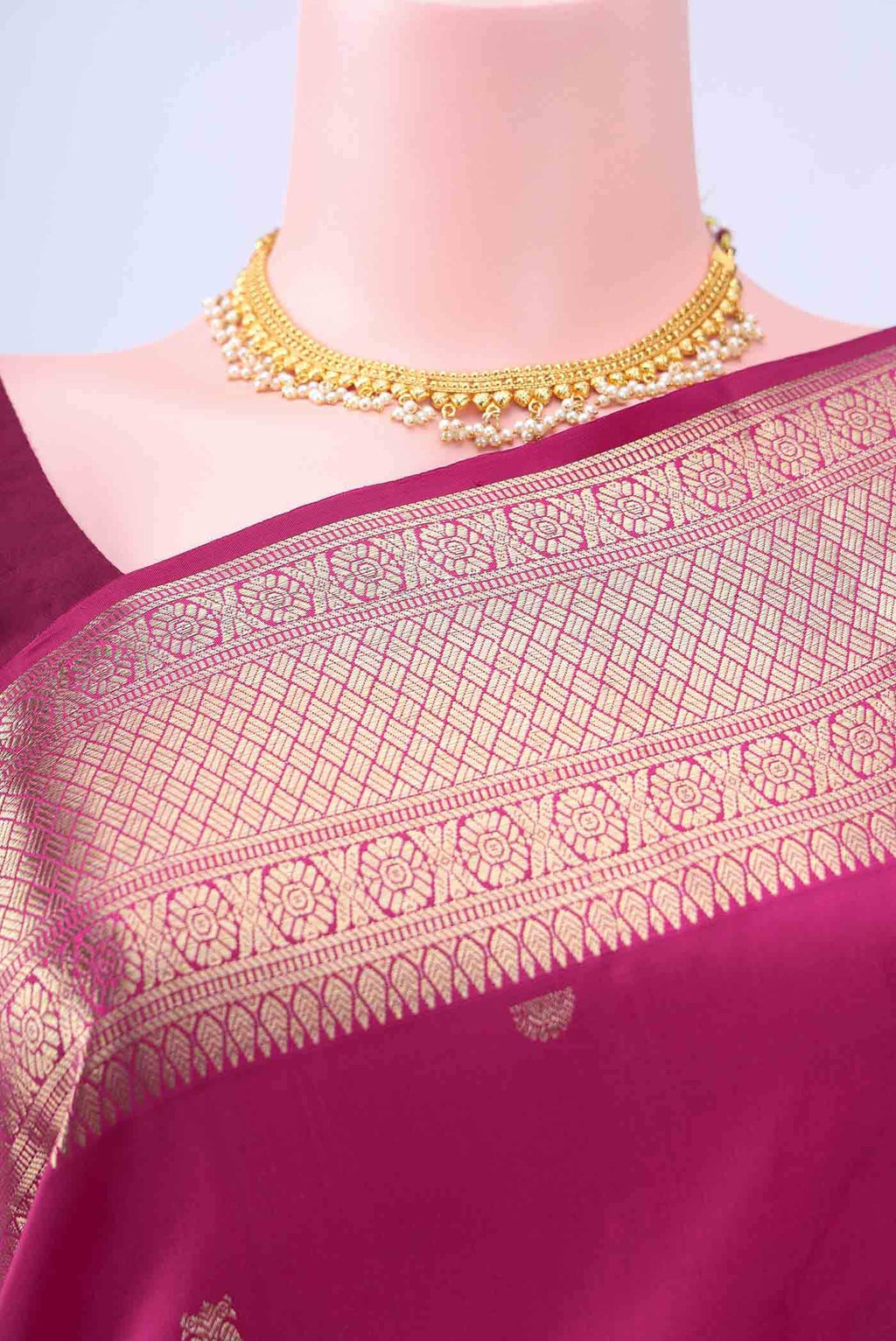 Dark Pink Kanchipuram Saree