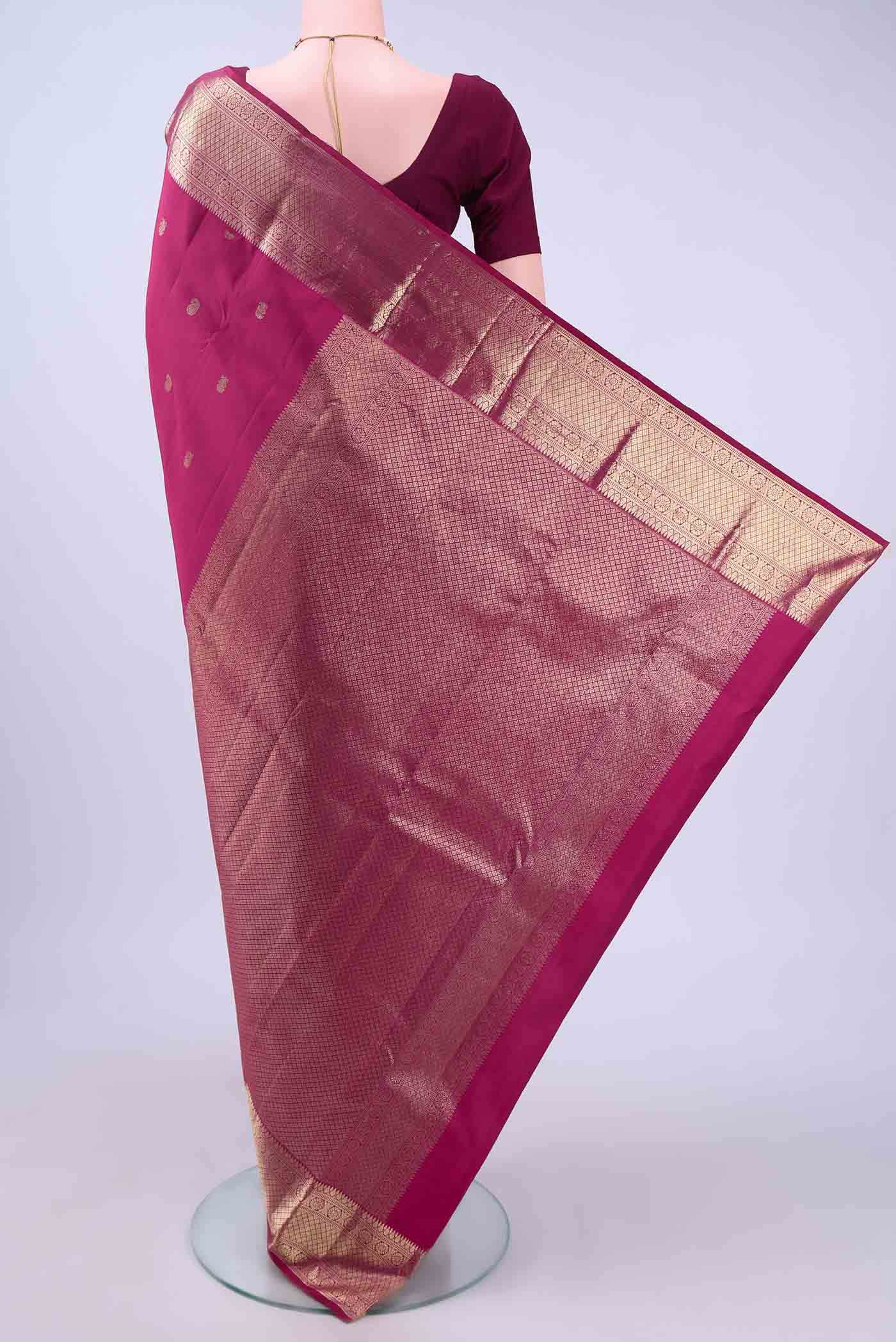 Dark Pink Kanchipuram Saree