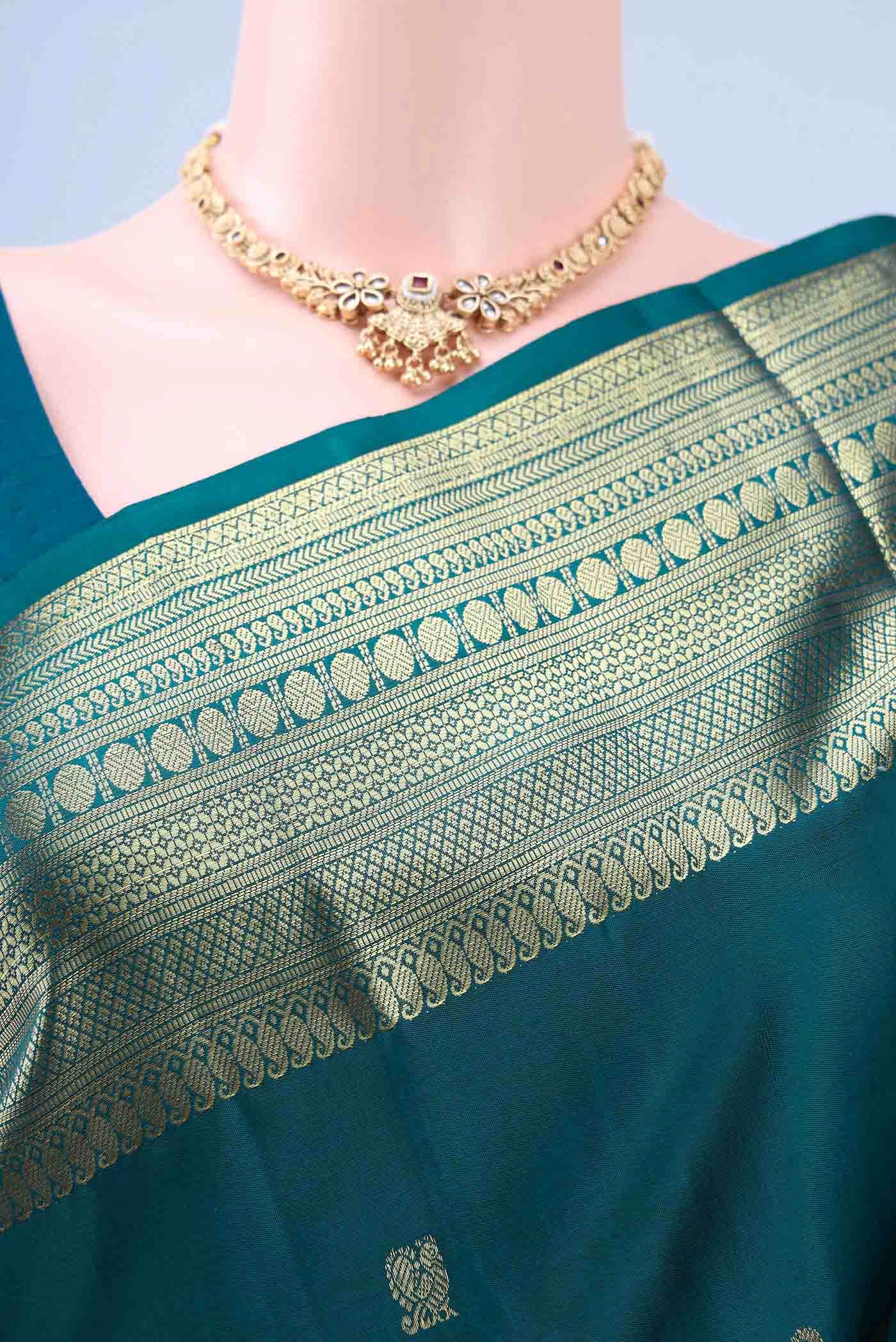 Blue Kanchipuram Saree