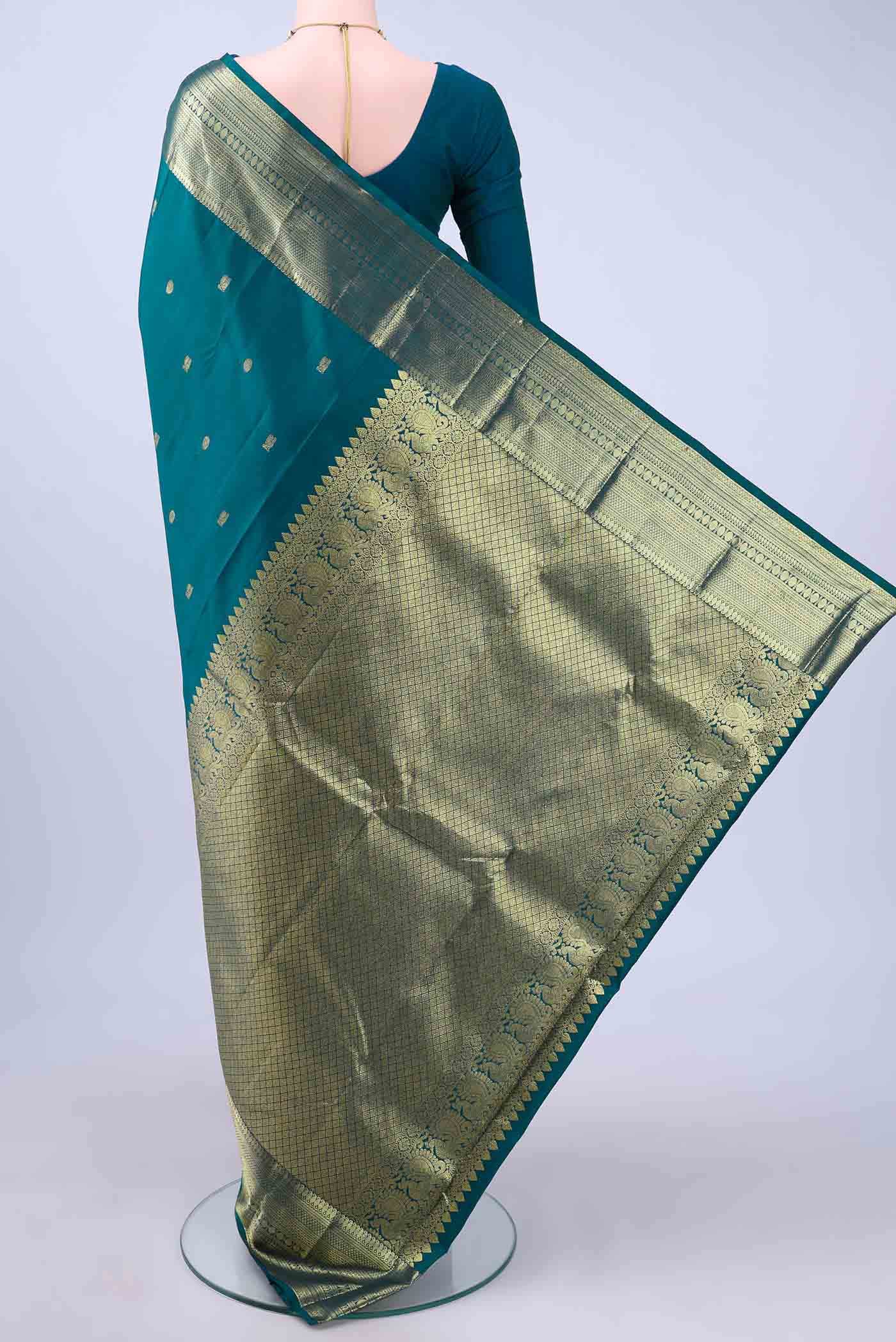 Blue Kanchipuram Saree