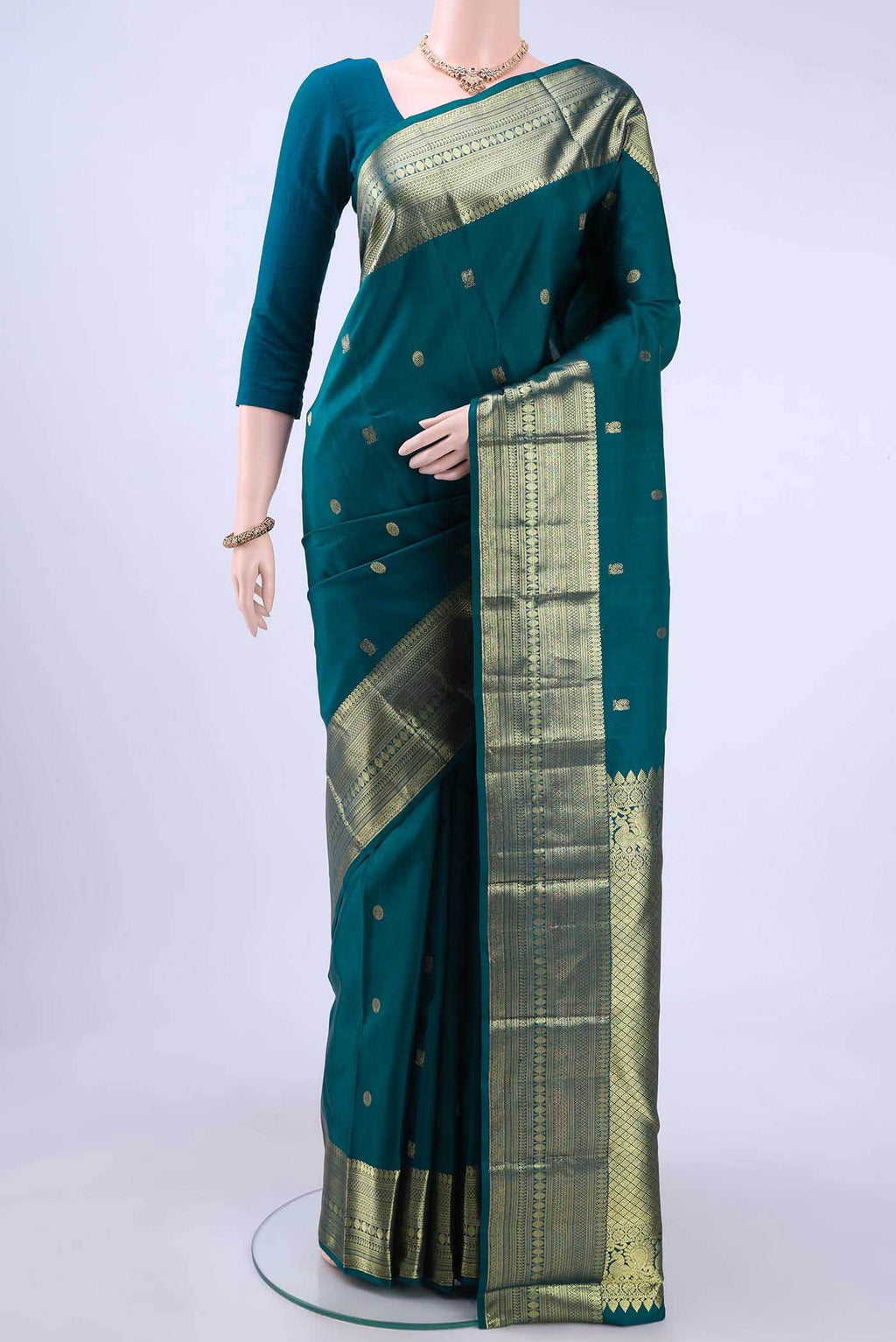 Blue Kanchipuram Saree