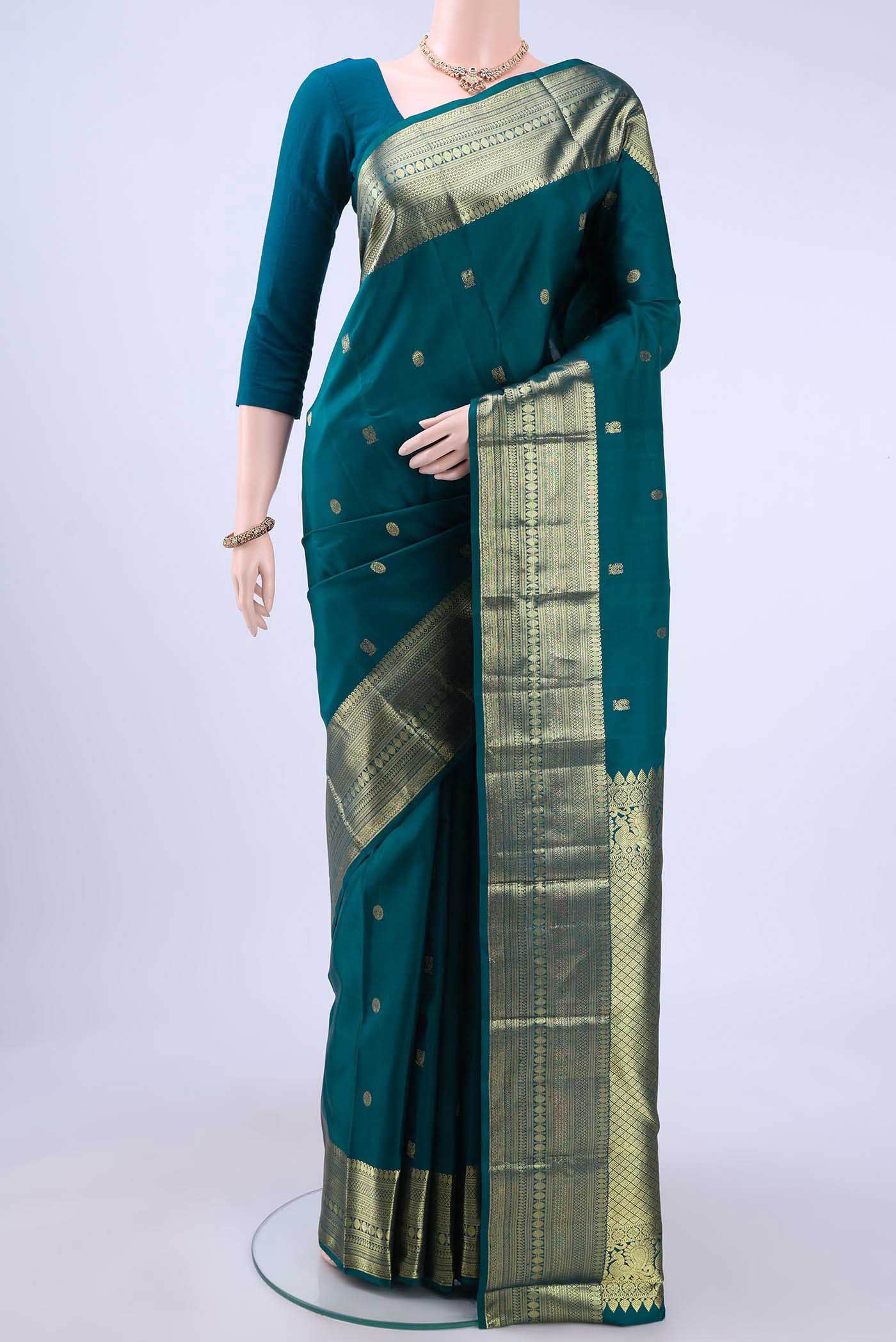 Blue Kanchipuram Saree