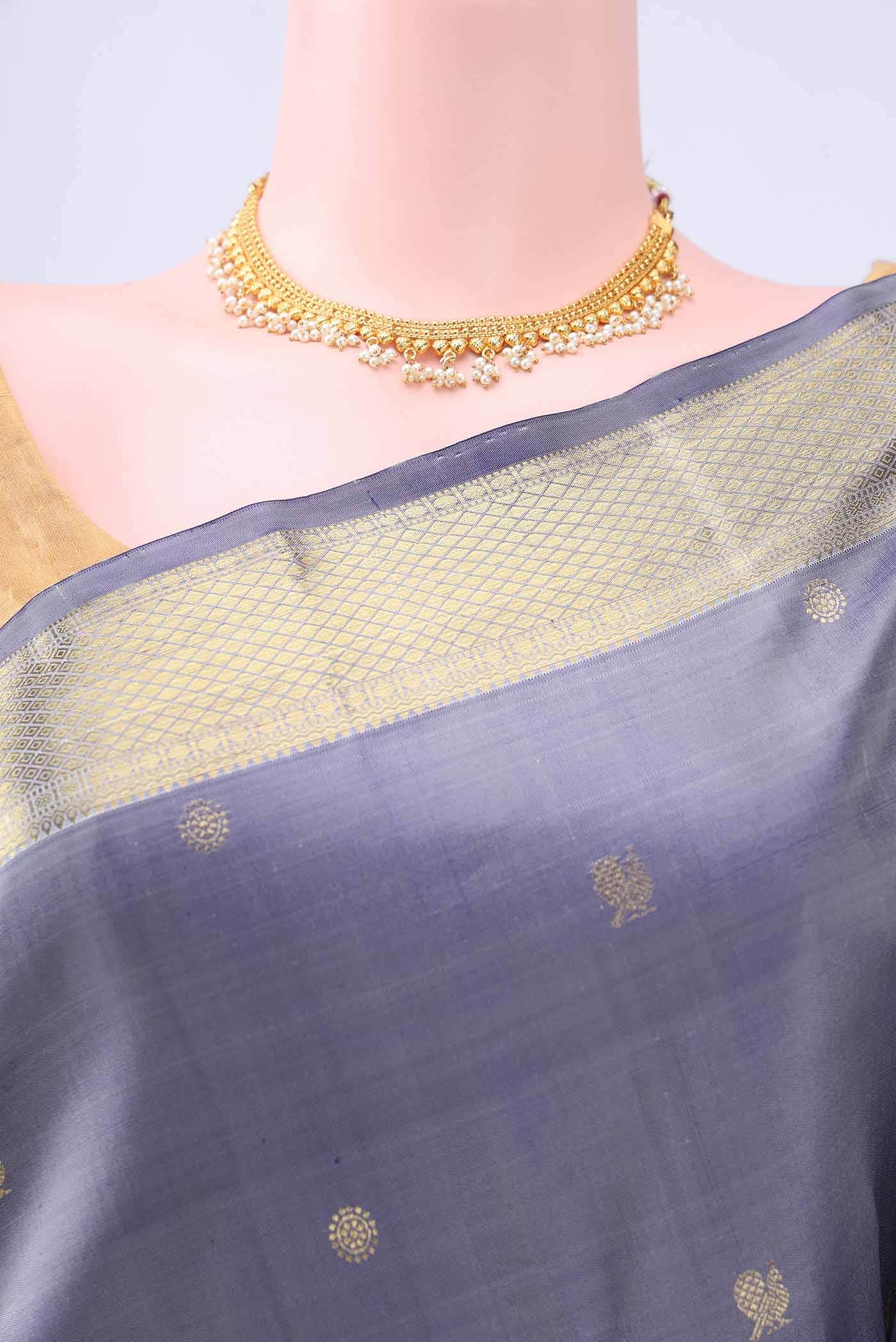 Lavender Kanchipuram Saree