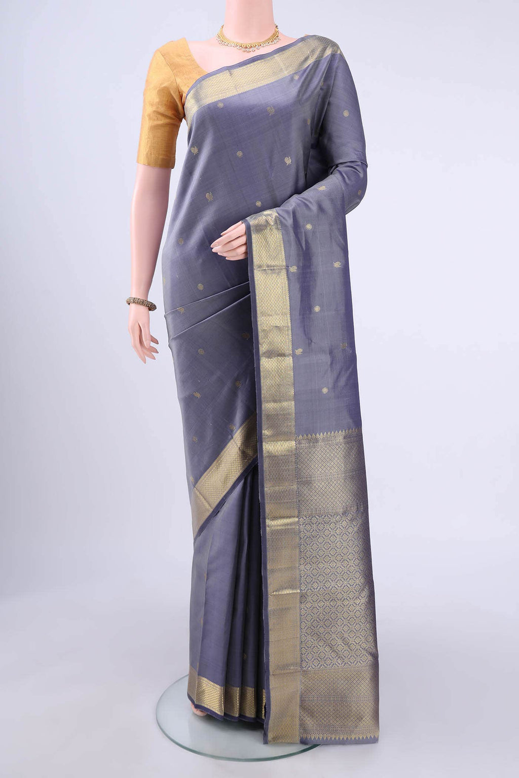 Lavender Kanchipuram Saree