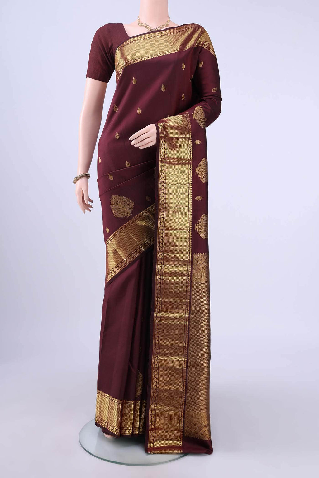 Brown Kanchipuram Saree