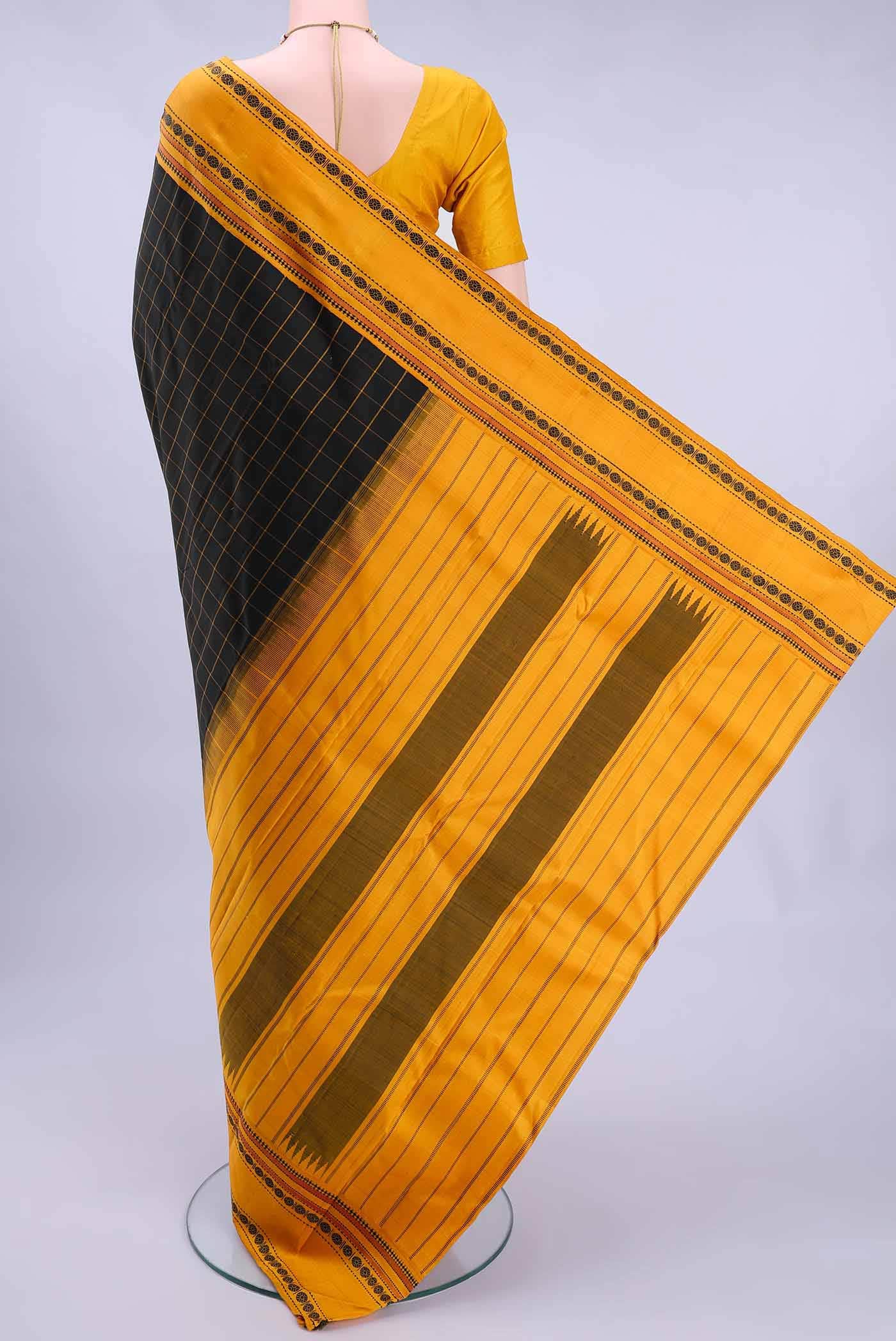 Black Kanchipuram Silk Saree