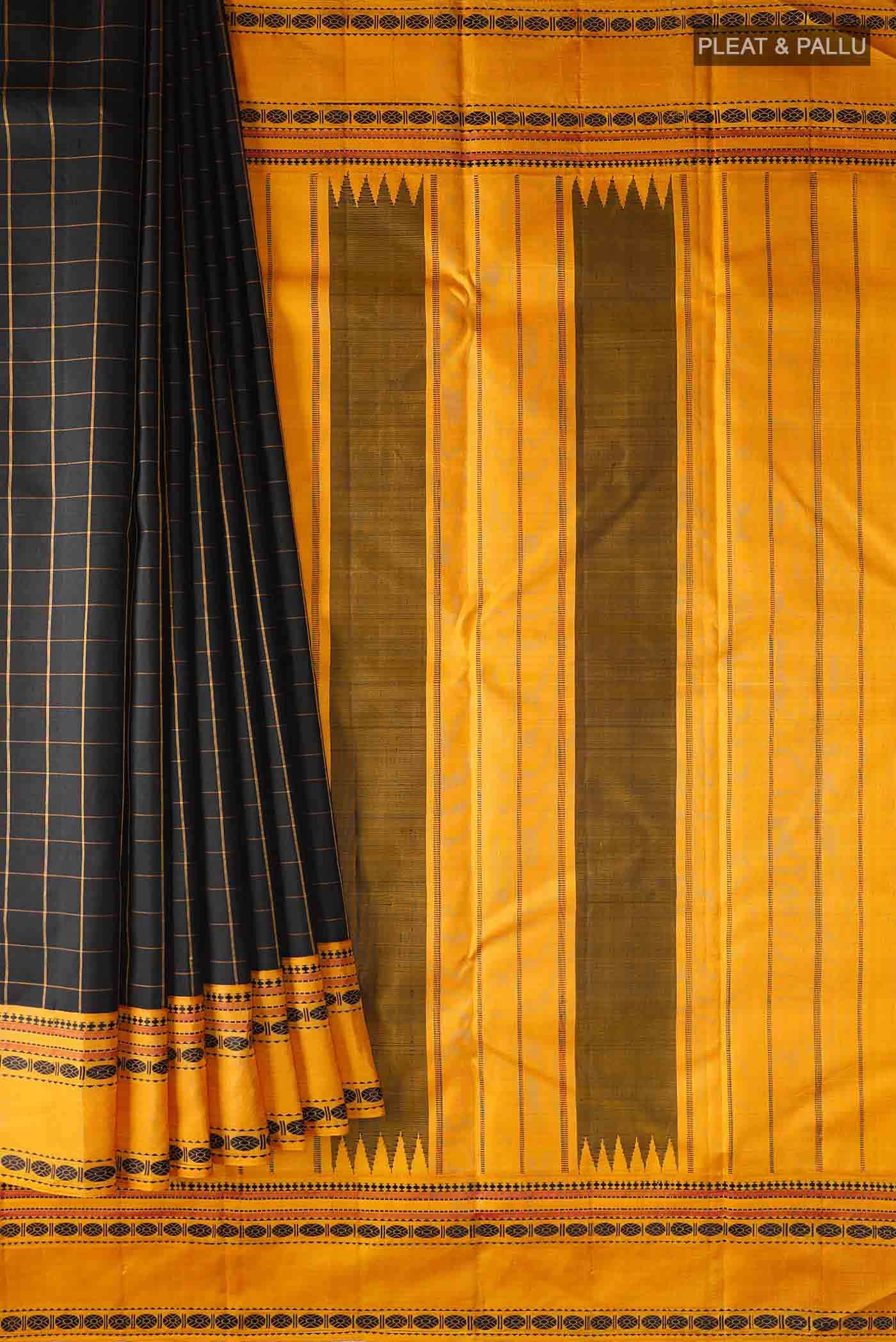 Black Kanchipuram Silk Saree
