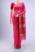 Imperial Pink Maheshwari Silk Cotton Saree