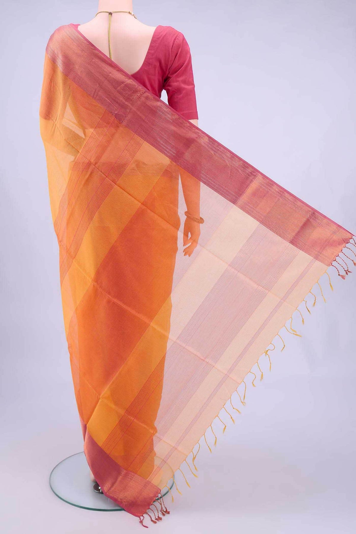 Sandal Maheshwari Silk Cotton Saree
