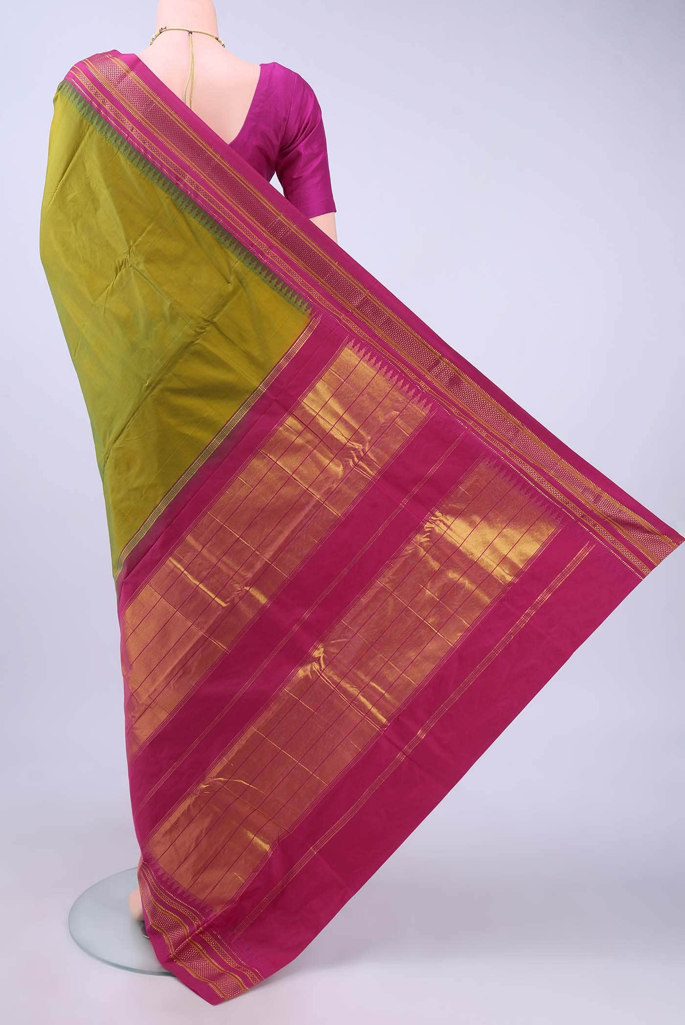Light Green Blended Bangalore Silk - kadyal Saree