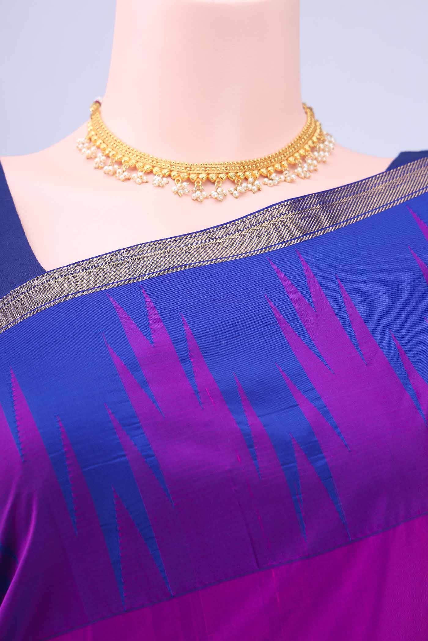 Purple Blended Bangalore Silk - kadyal Saree