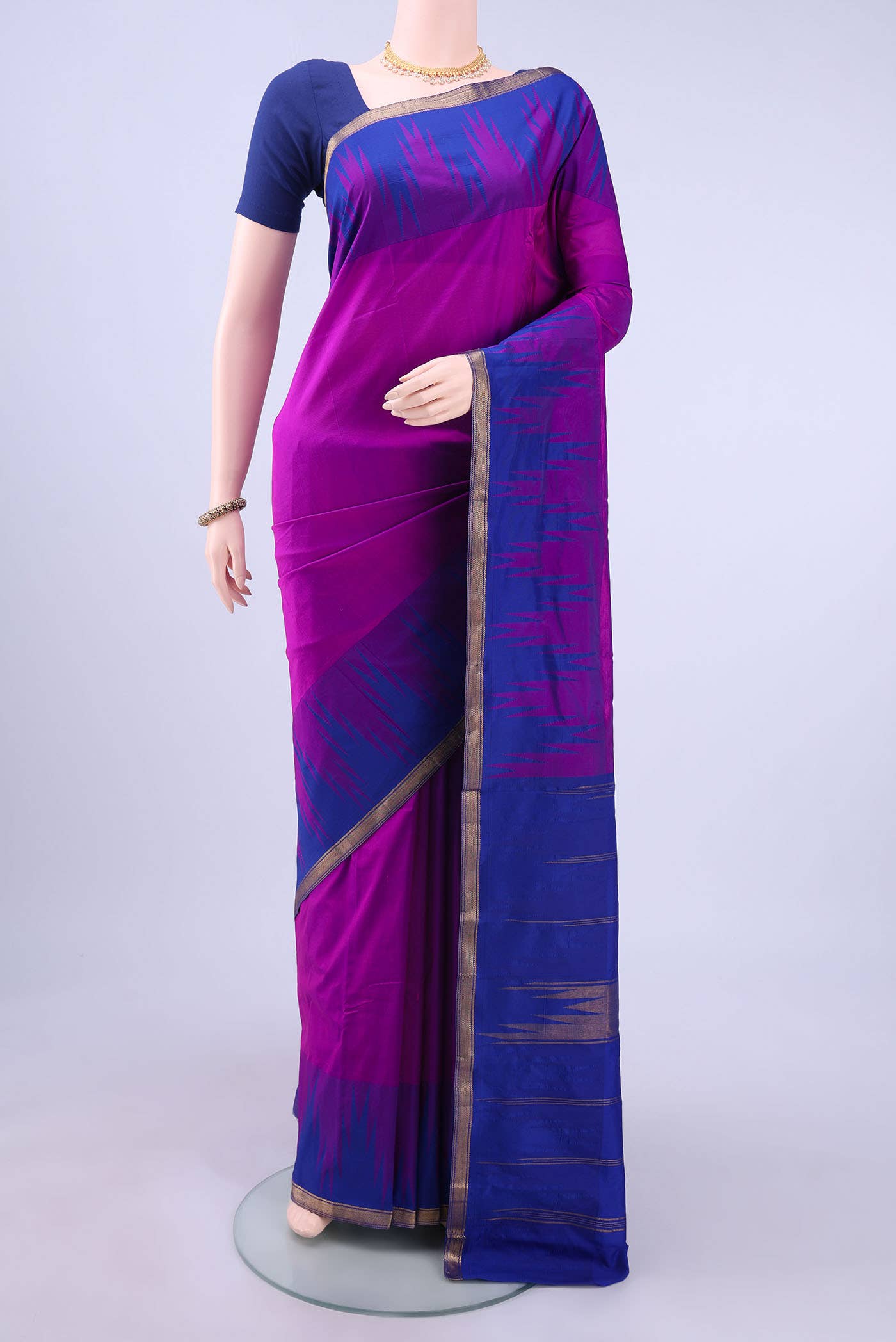 Purple Blended Bangalore Silk - kadyal Saree