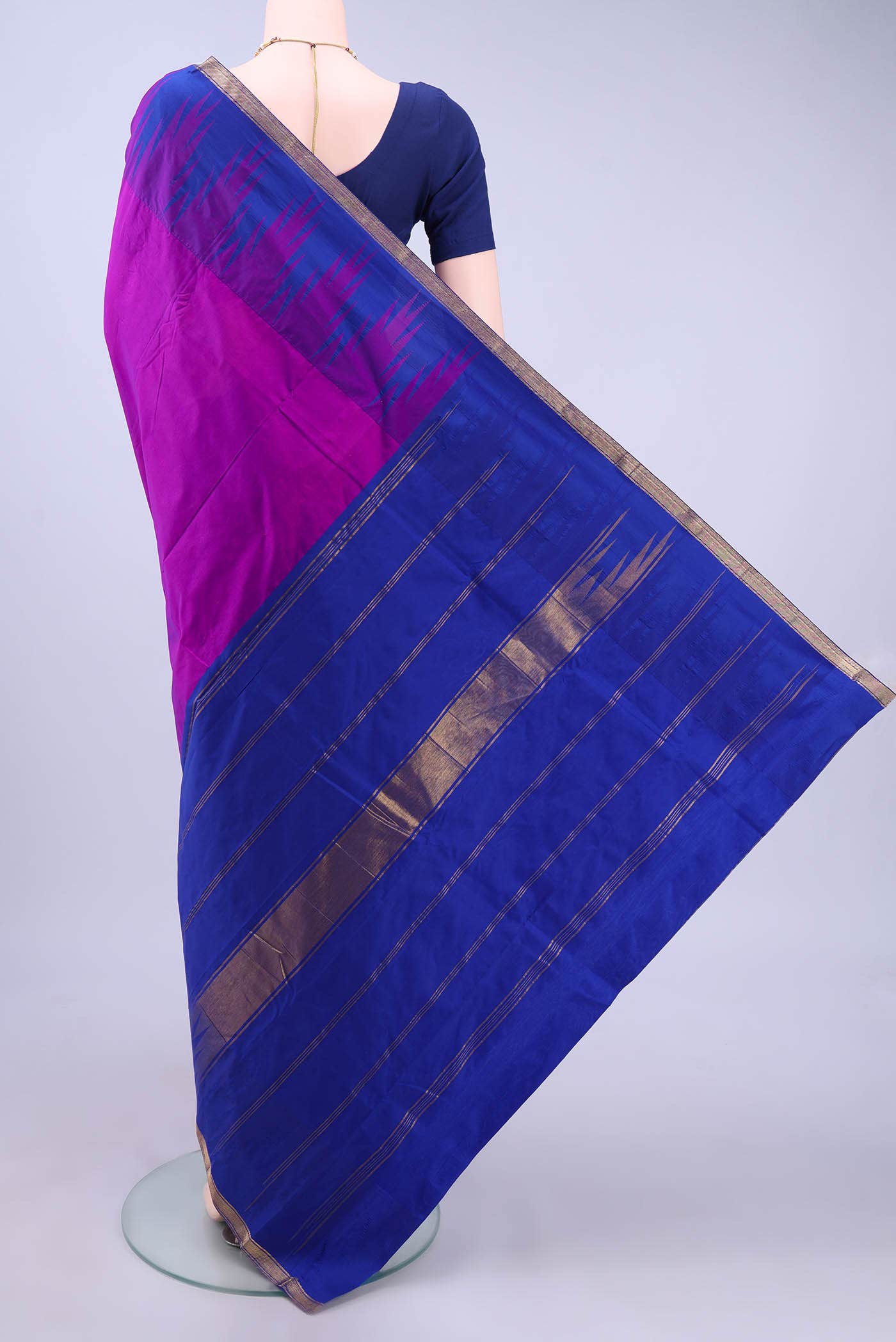 Purple Blended Bangalore Silk - kadyal Saree